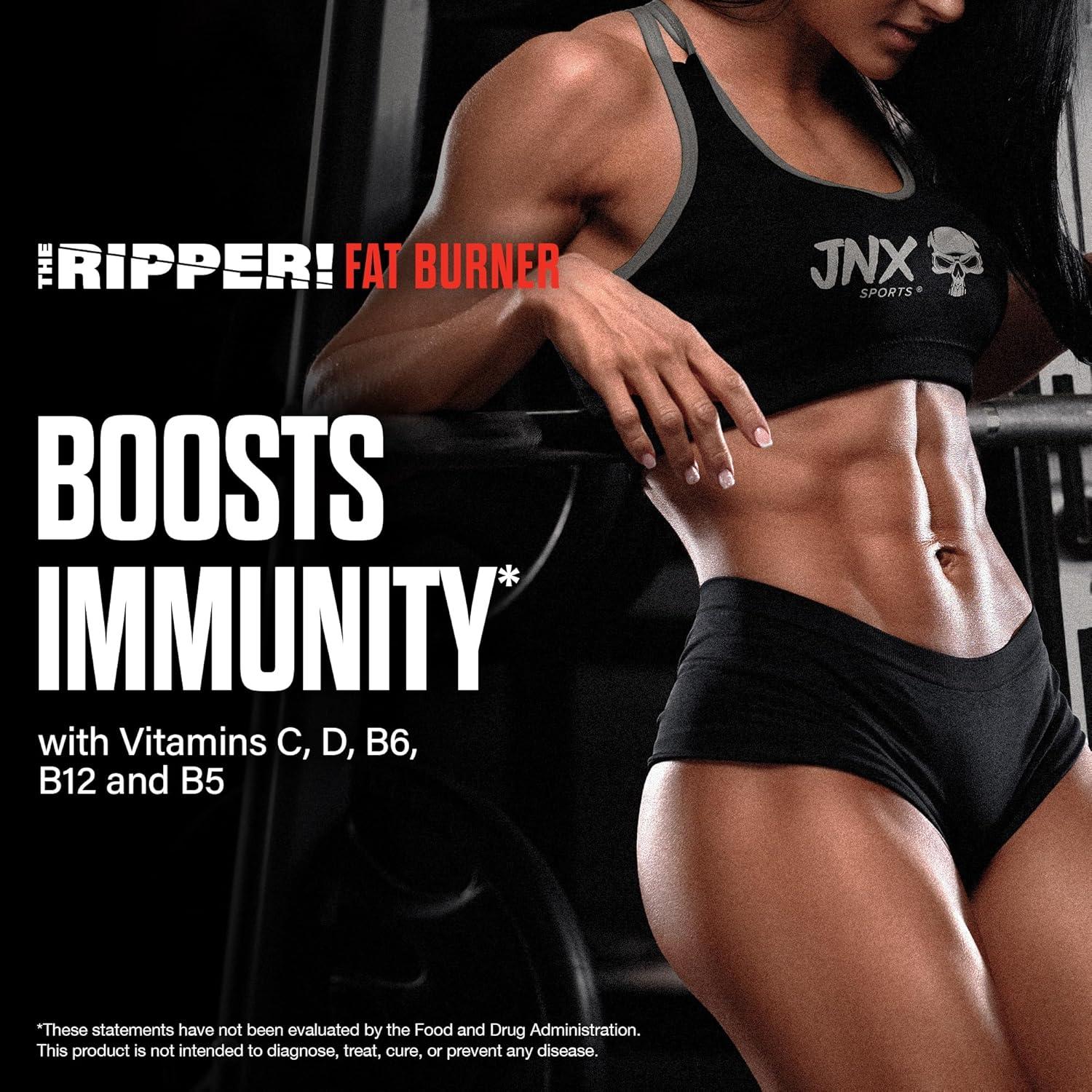 Quemador de Grasa Termogénico JNX SPORTS El Ripper Frambuesa Azul 30 Porciones