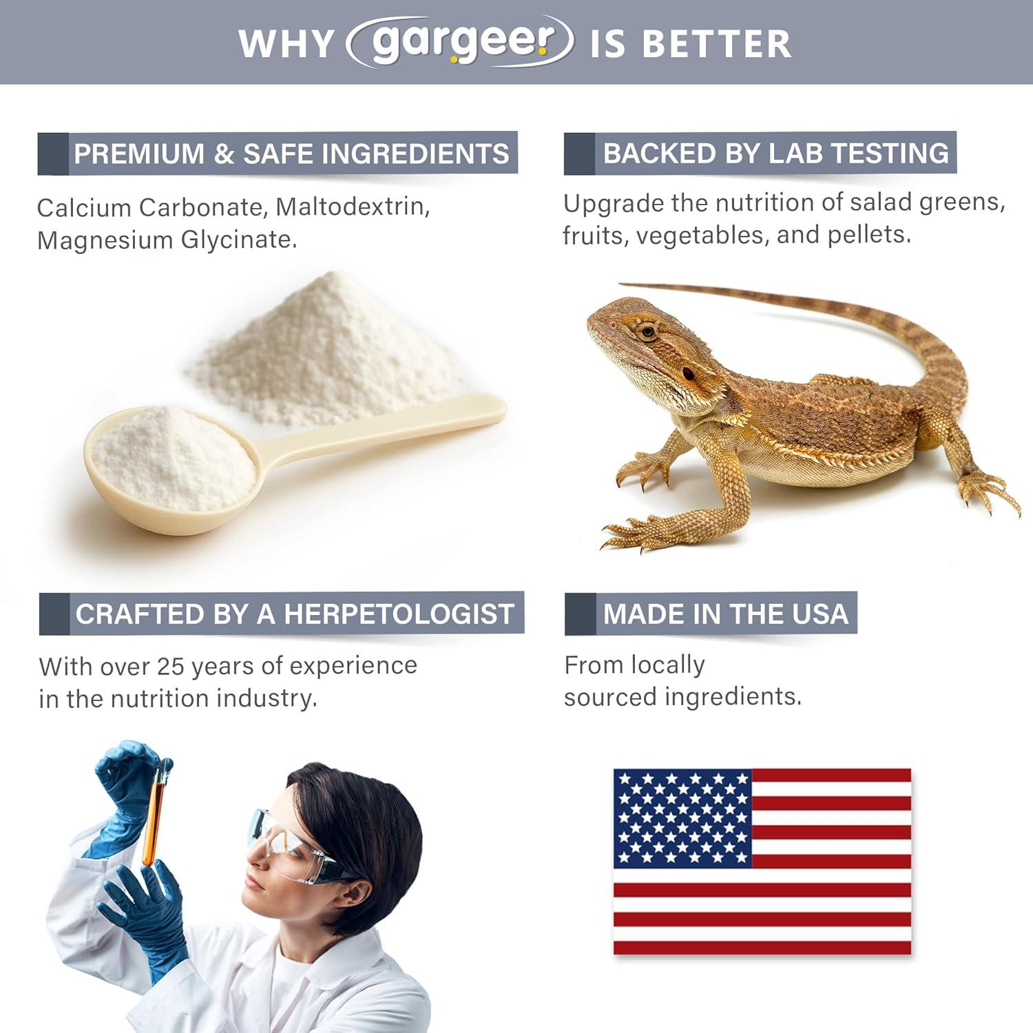 Suplemento Mineral para Reptiles Gargeer 85g - Magnesio y Calcio