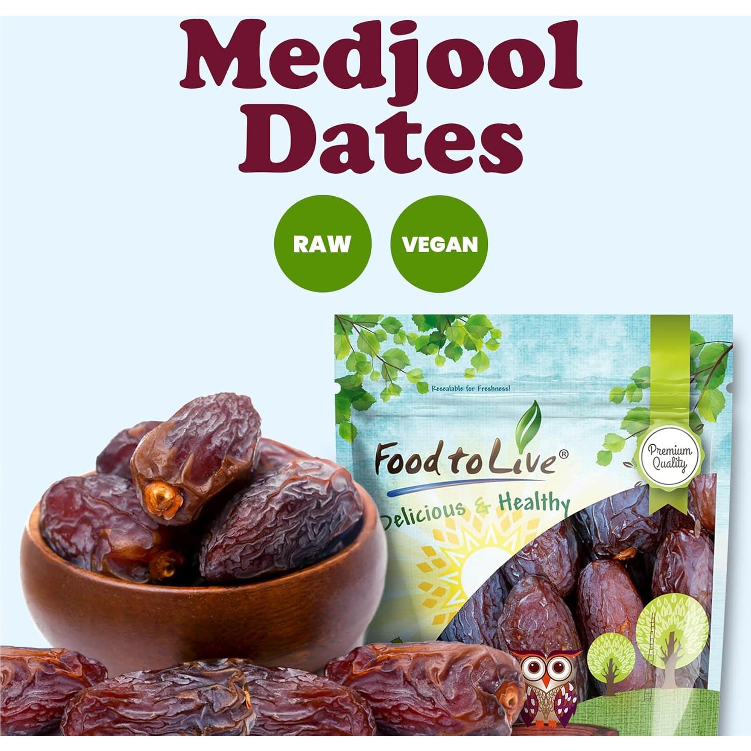 Dátiles Medjool 907g Food to Live - Crudos, Veganos, No GMO