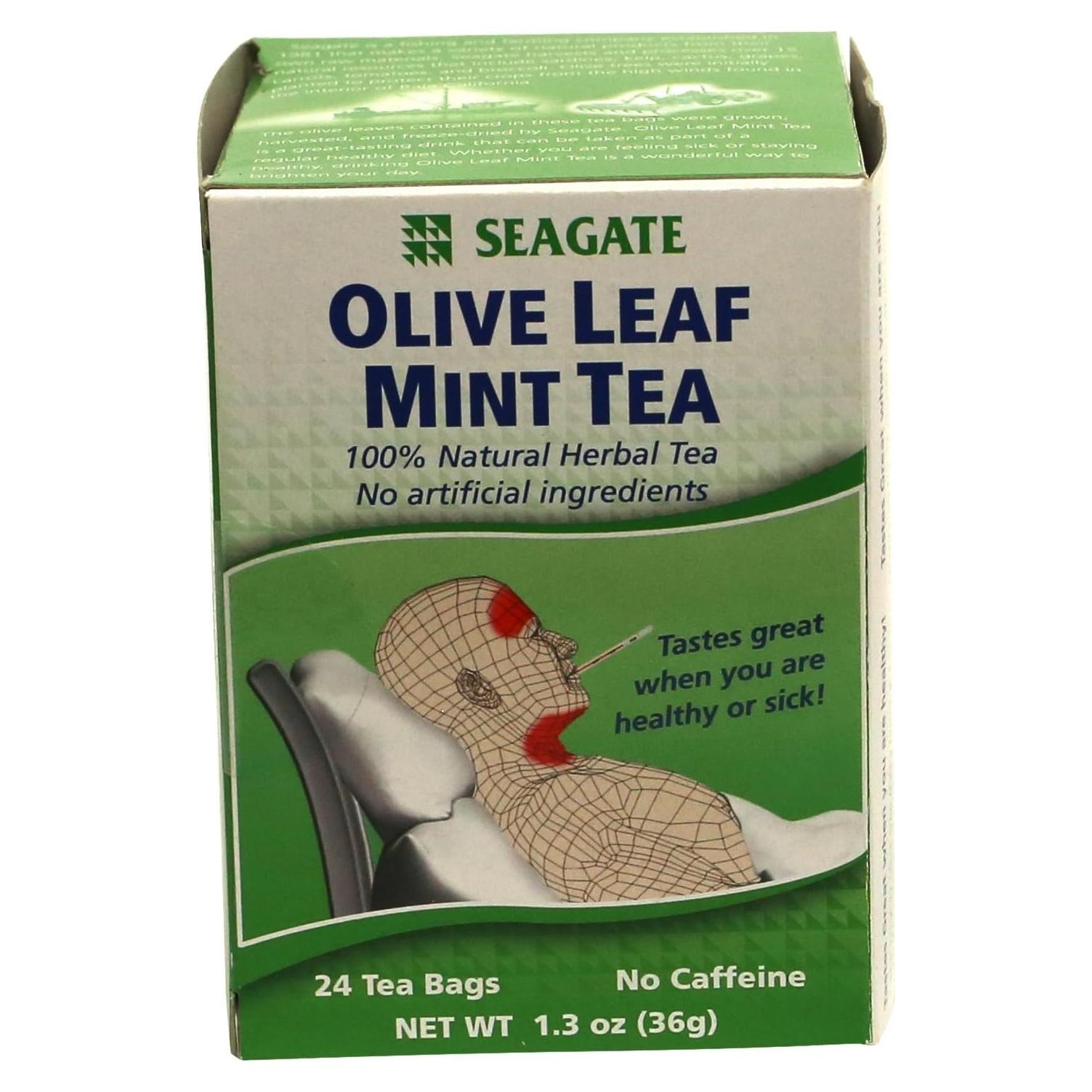 Té de Hoja de Olivo con Menta Seagate - 48 Bolsitas