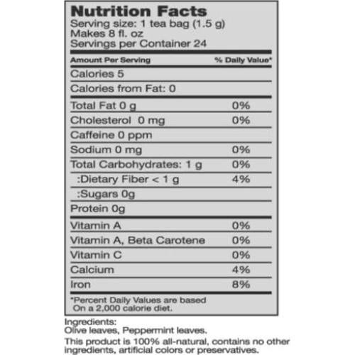 Té de Hoja de Olivo con Menta Seagate - 48 Bolsitas