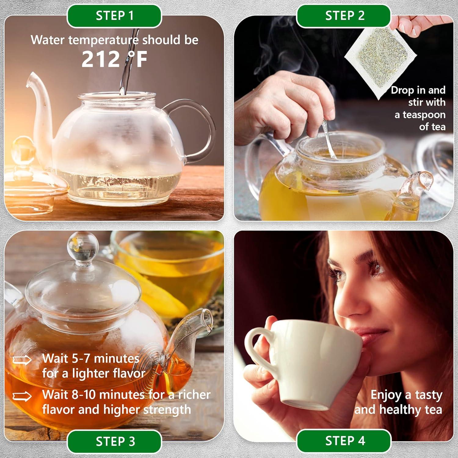 Té de Hoja de Olivo Premium TeaDreamTea - 200 Bolsas Sin Cafeína