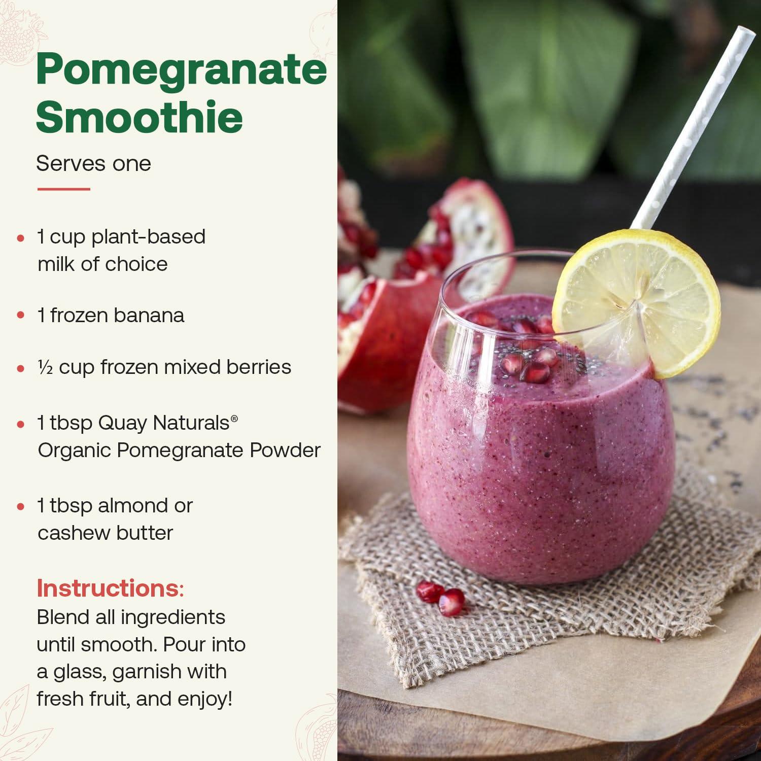 Polvo de Jugo de Granada Orgánico Quay Naturals 227 g Liofilizado