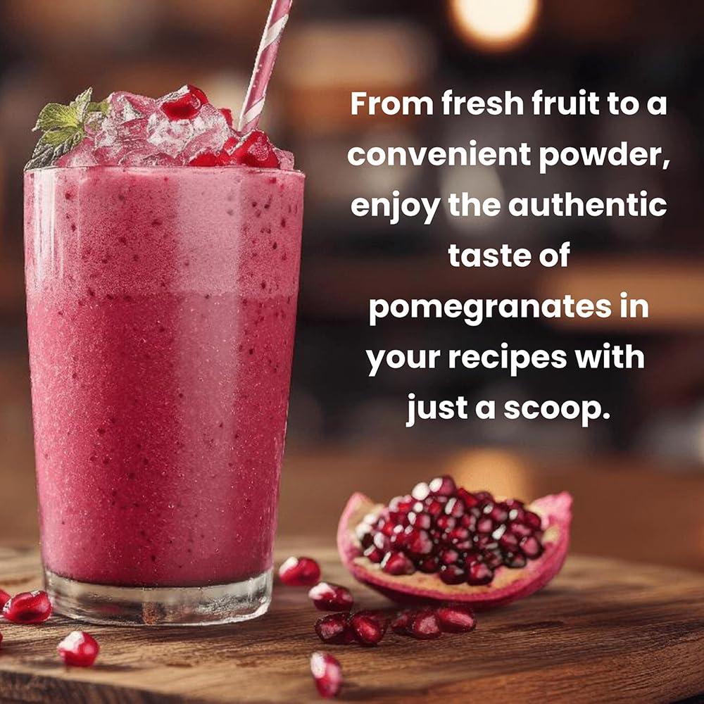 Polvo de Jugo de Granada Hebhac 114 g - 100% Natural, Vegano