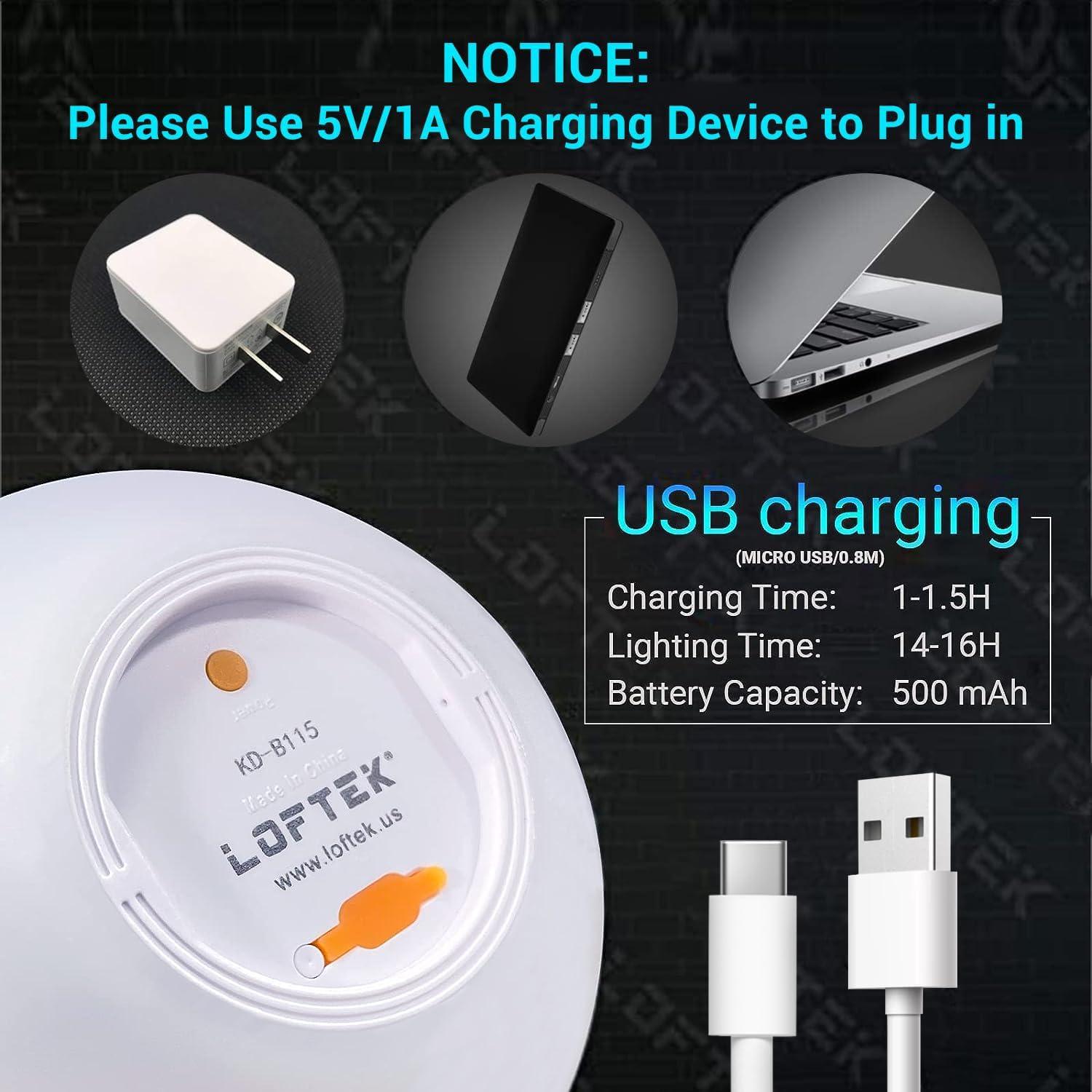 Luz Nocturna LED LOFTEK 15 cm RGB con Control Remoto