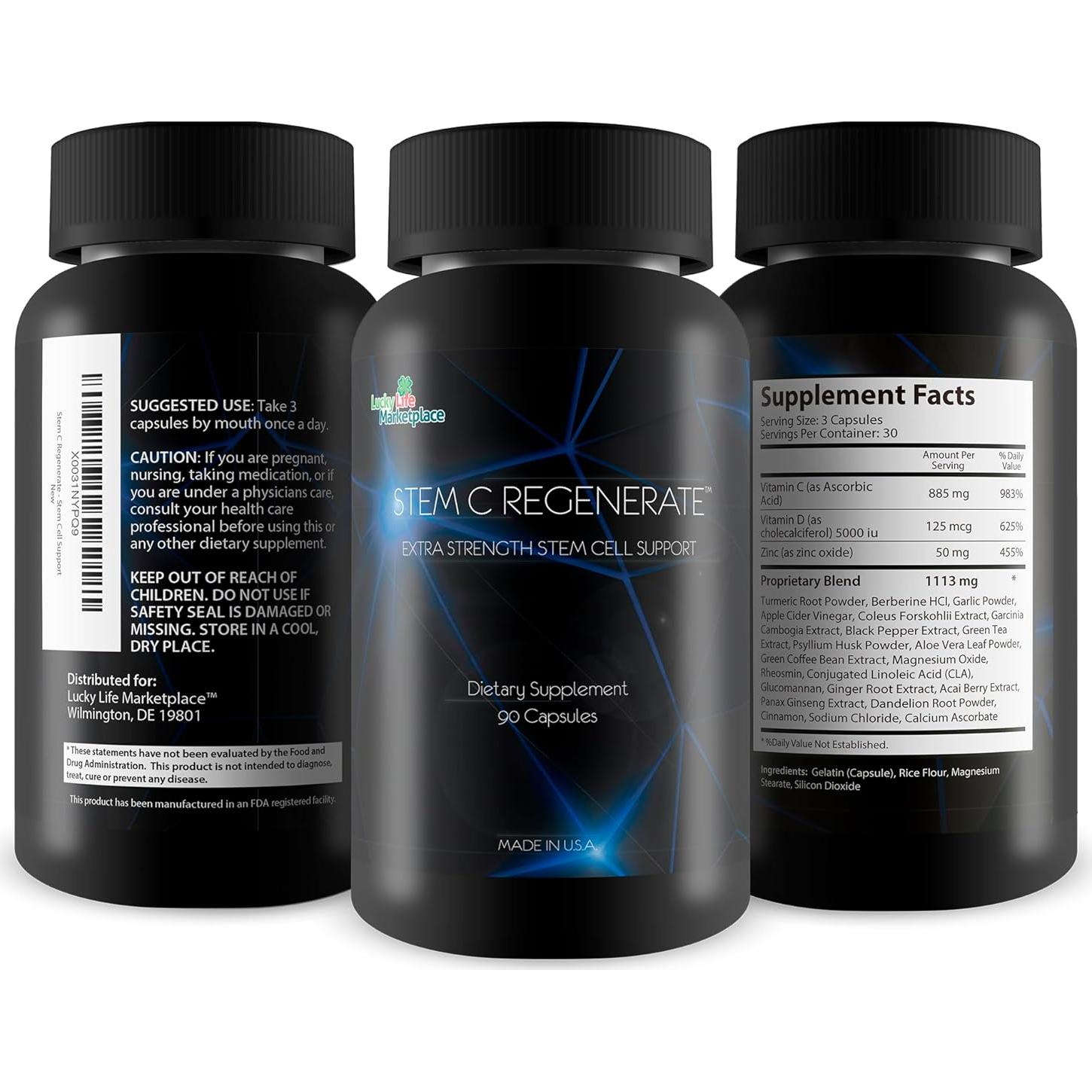 Suplemento Natural de Células Madre Stem C Regenerate 117g