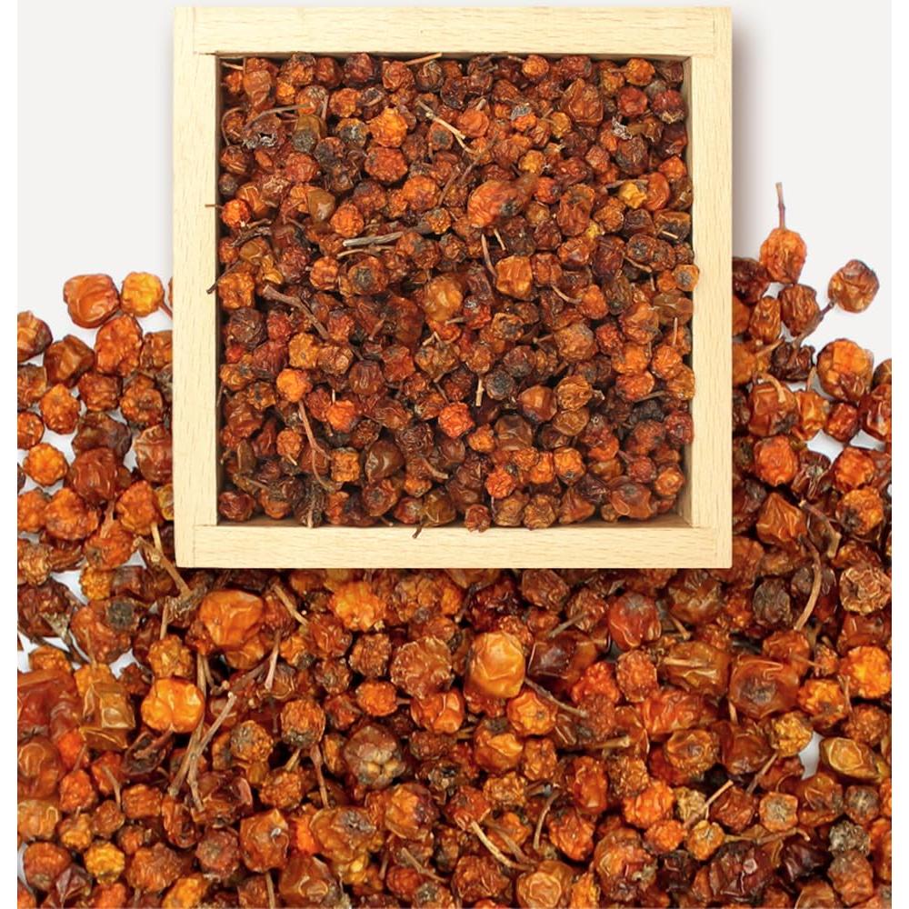 Baya de Rowan Orgánica Pura 500g - Frutas Sorbus commixta Secas