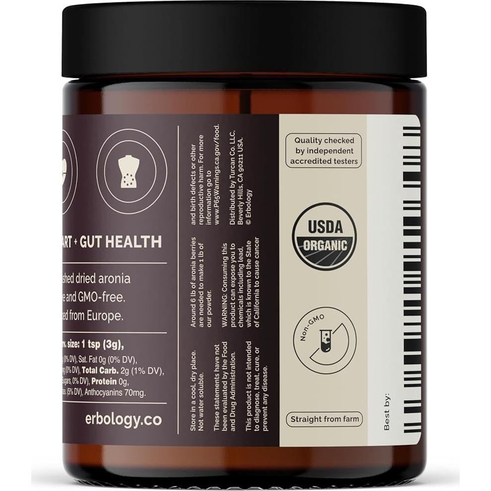 Polvo de Baya de Aronia Orgánico Erbology 150 g - Salud Piel