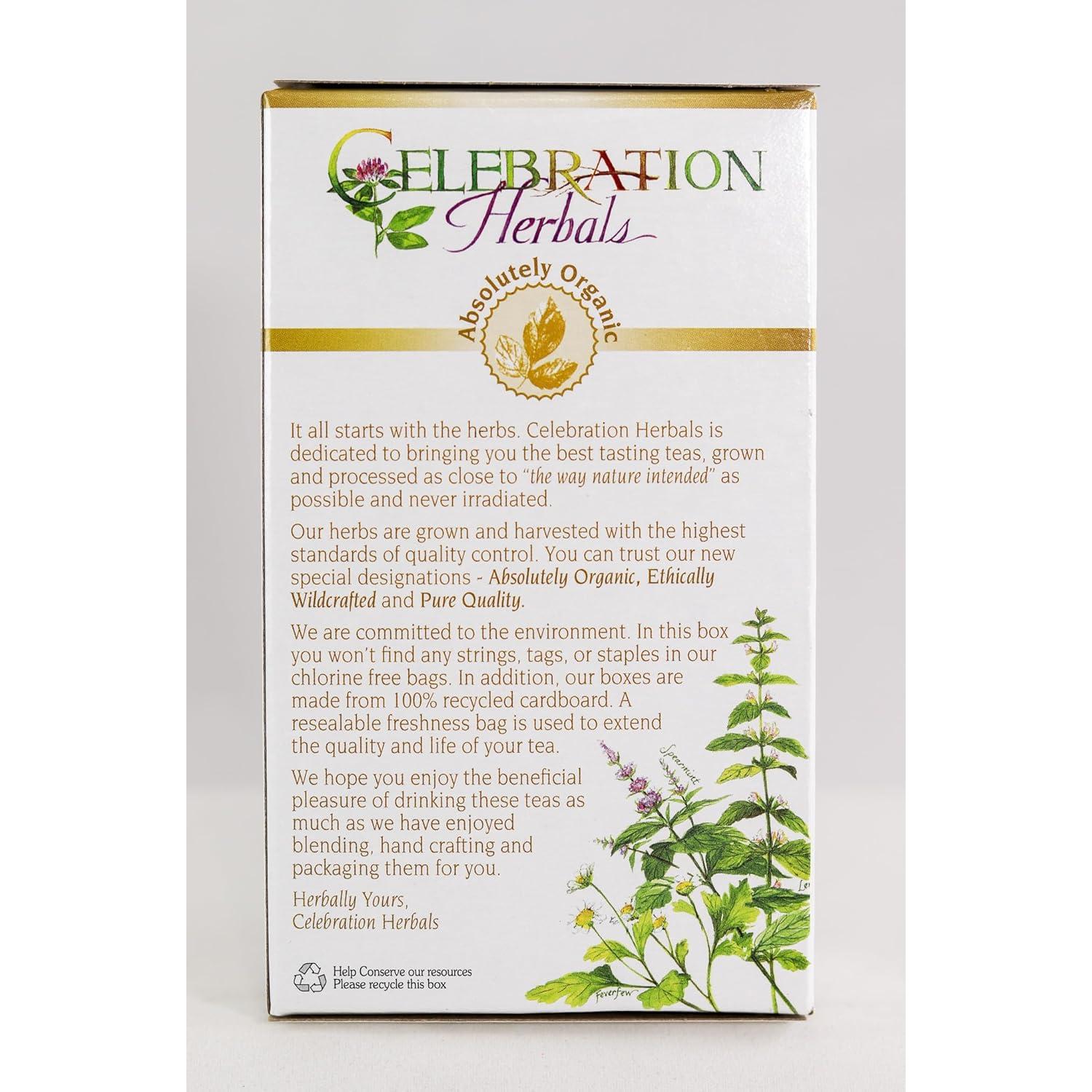 Té Orgánico de Hoja y Flor de Espino Celebración Herbals 24 Bolsas