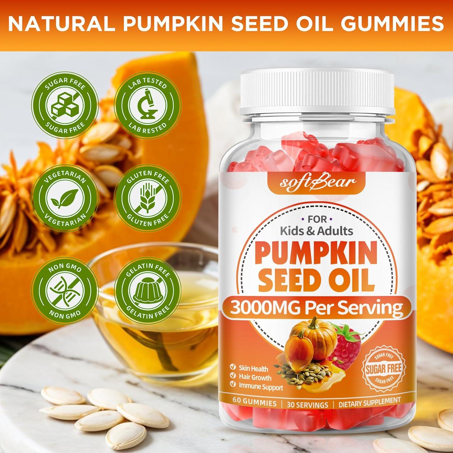 Gominolas de Aceite de Semilla de Calabaza Softbear 3000mg 120u