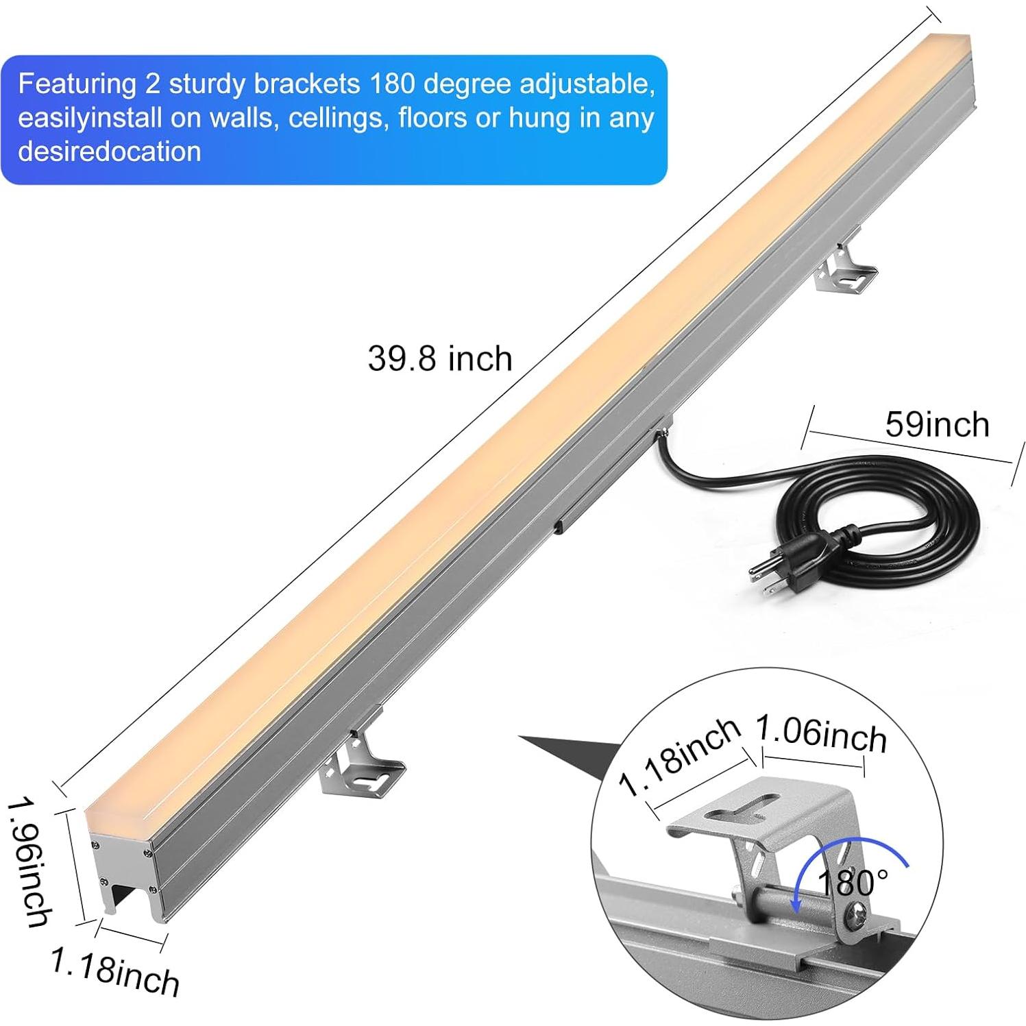 Luz de Lavado de Pared RGBW Khyzm 1.34kg Impermeable