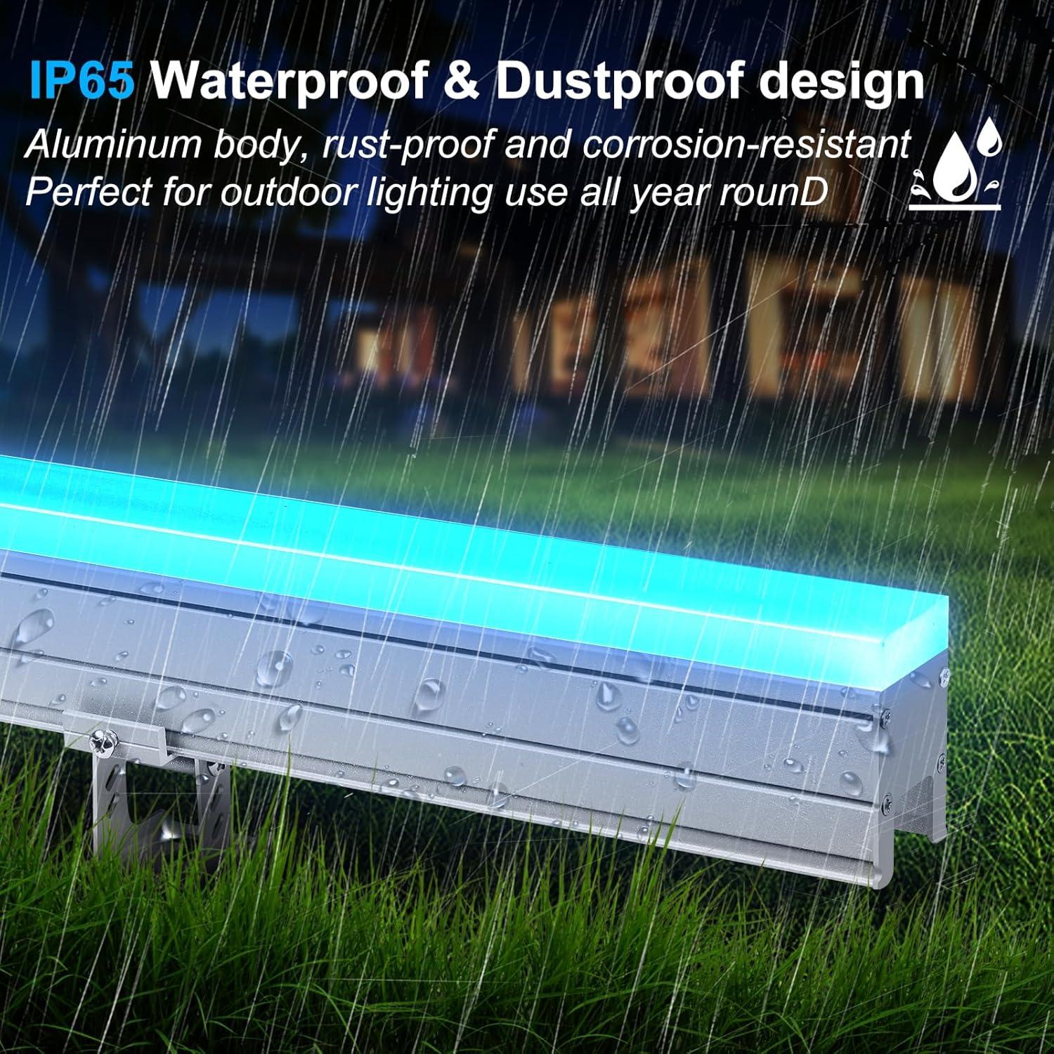 Luz de Lavado de Pared RGBW Khyzm 1.34kg Impermeable