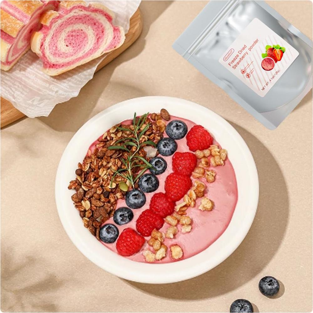 Polvo de Fresas Liofilizadas 100g Mkostlich - Sin Azúcar Añadido