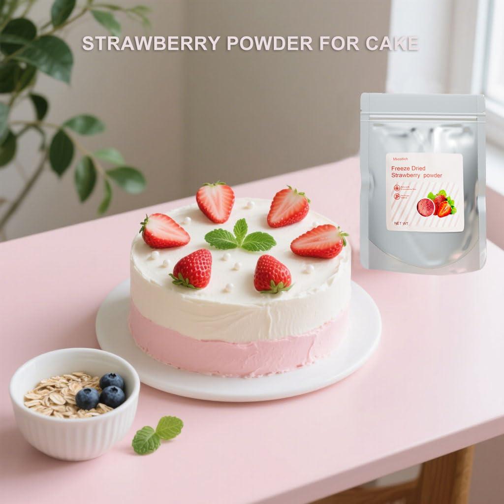 Polvo de Fresas Liofilizadas 100g Mkostlich - Sin Azúcar Añadido