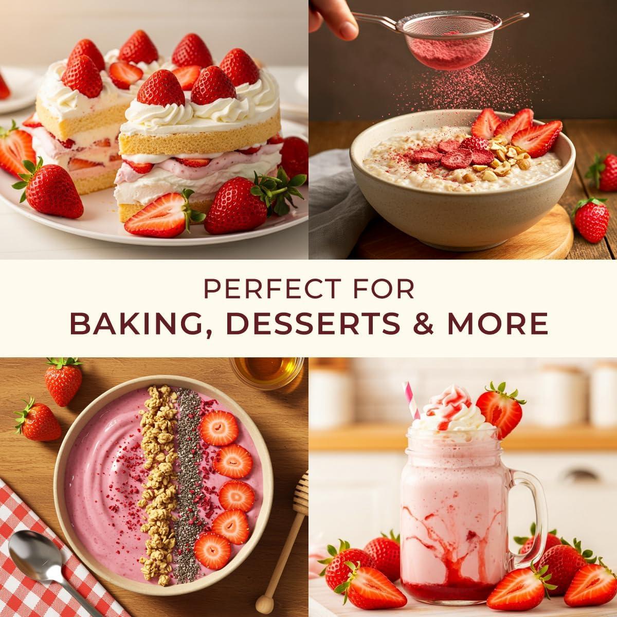 Polvo de Fresa Orgánico Liofilizado Gya Tea Co 500g - Sin Azúcar