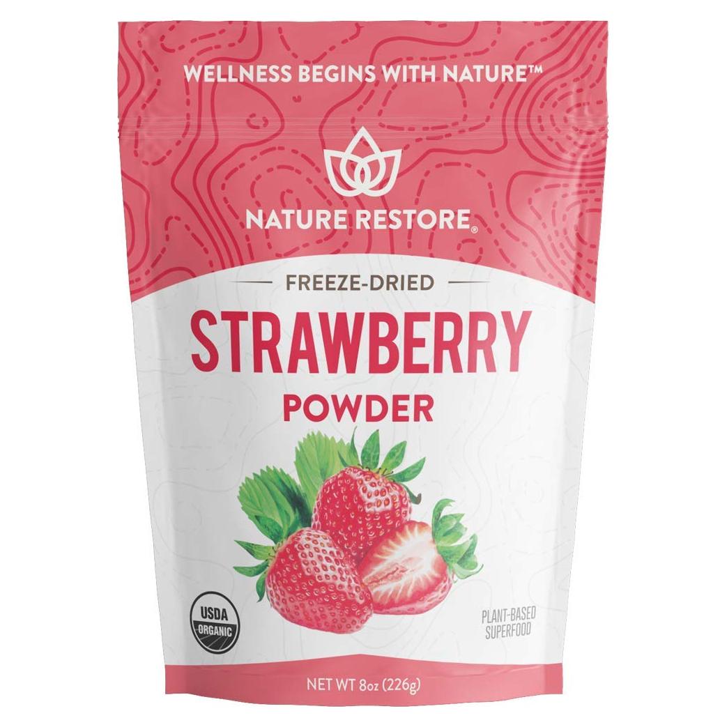 Polvo de Fresa Liofilizado Orgánico Nature Restore 226g