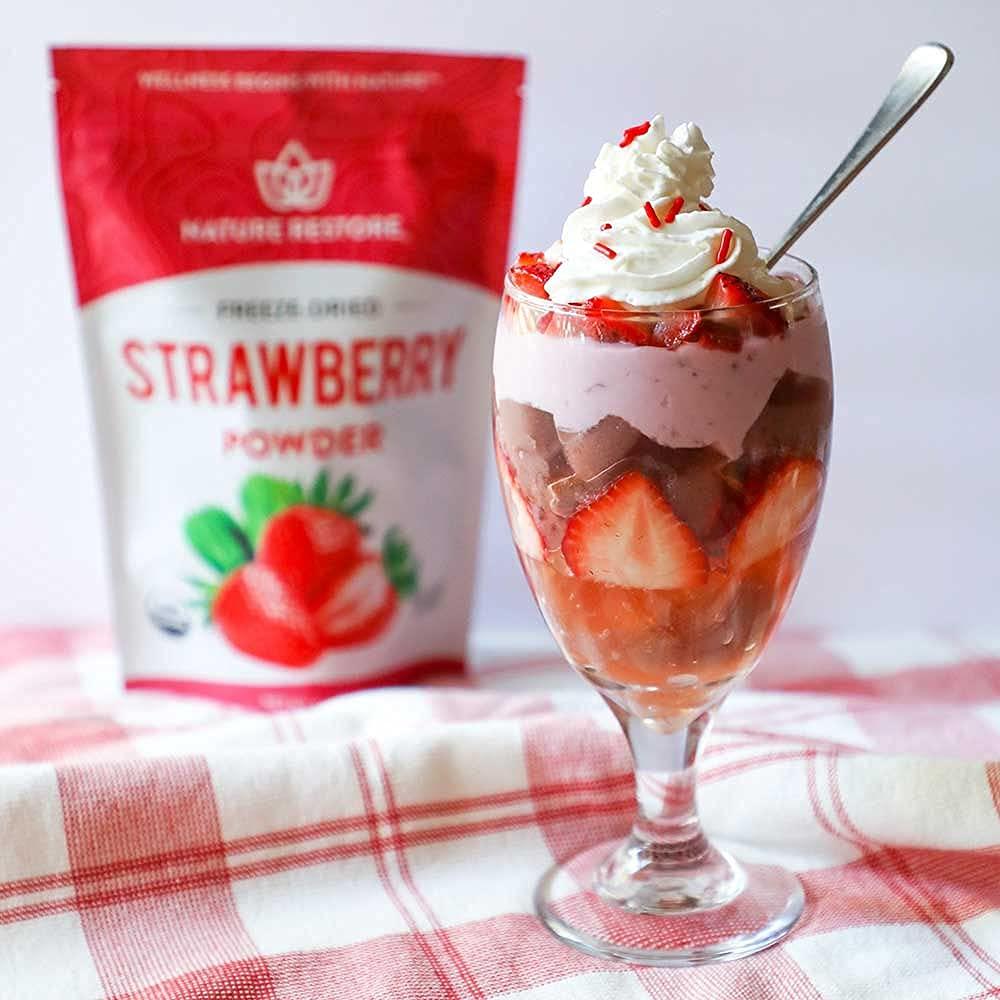 Polvo de Fresa Liofilizado Orgánico Nature Restore 226g