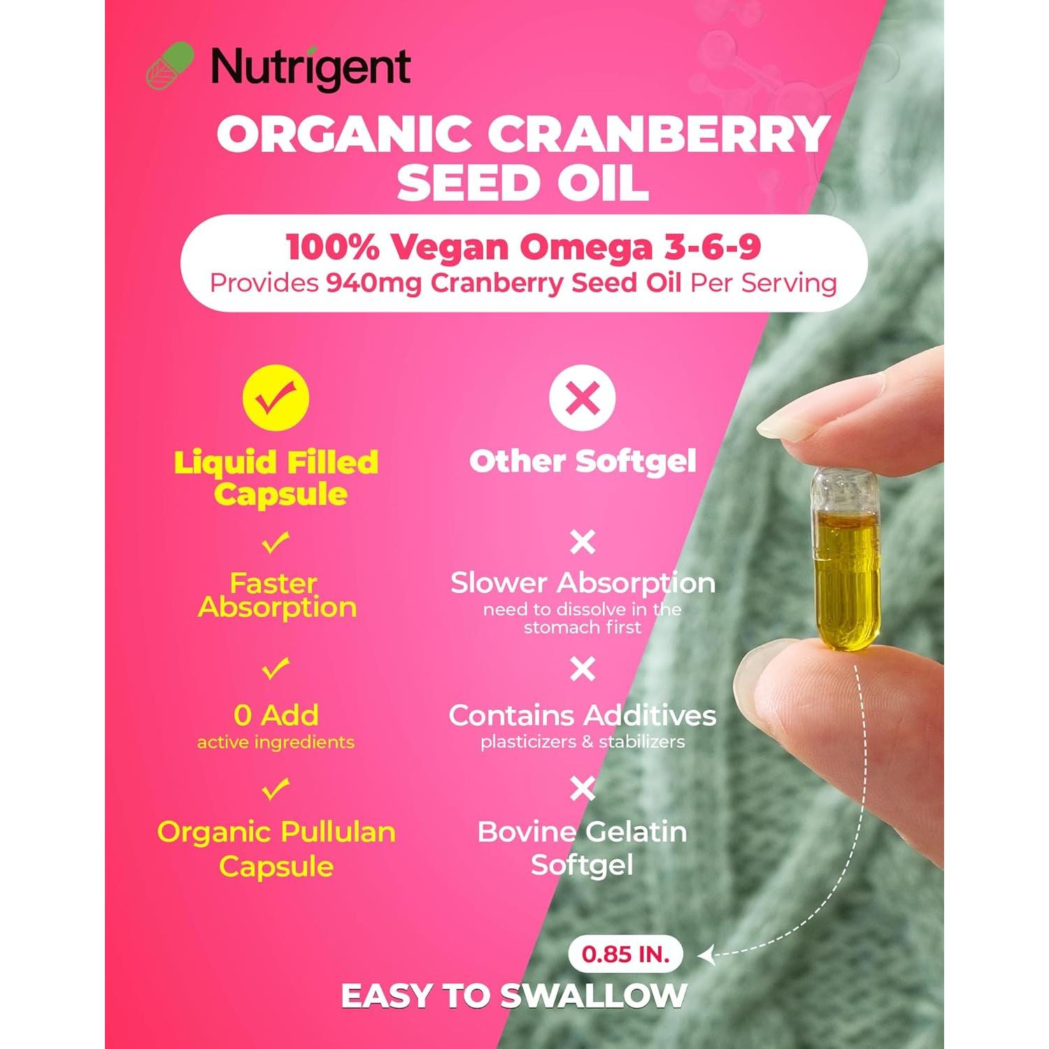 Aceite de Semilla de Arándano Orgánico Lefancaps 60 Cápsulas