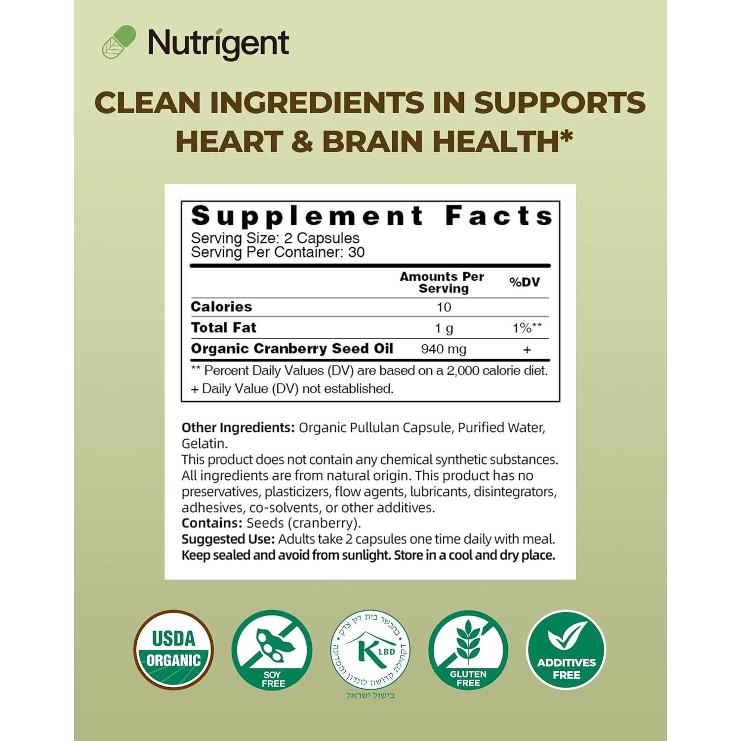 Aceite de Semilla de Arándano Orgánico Lefancaps 60 Cápsulas