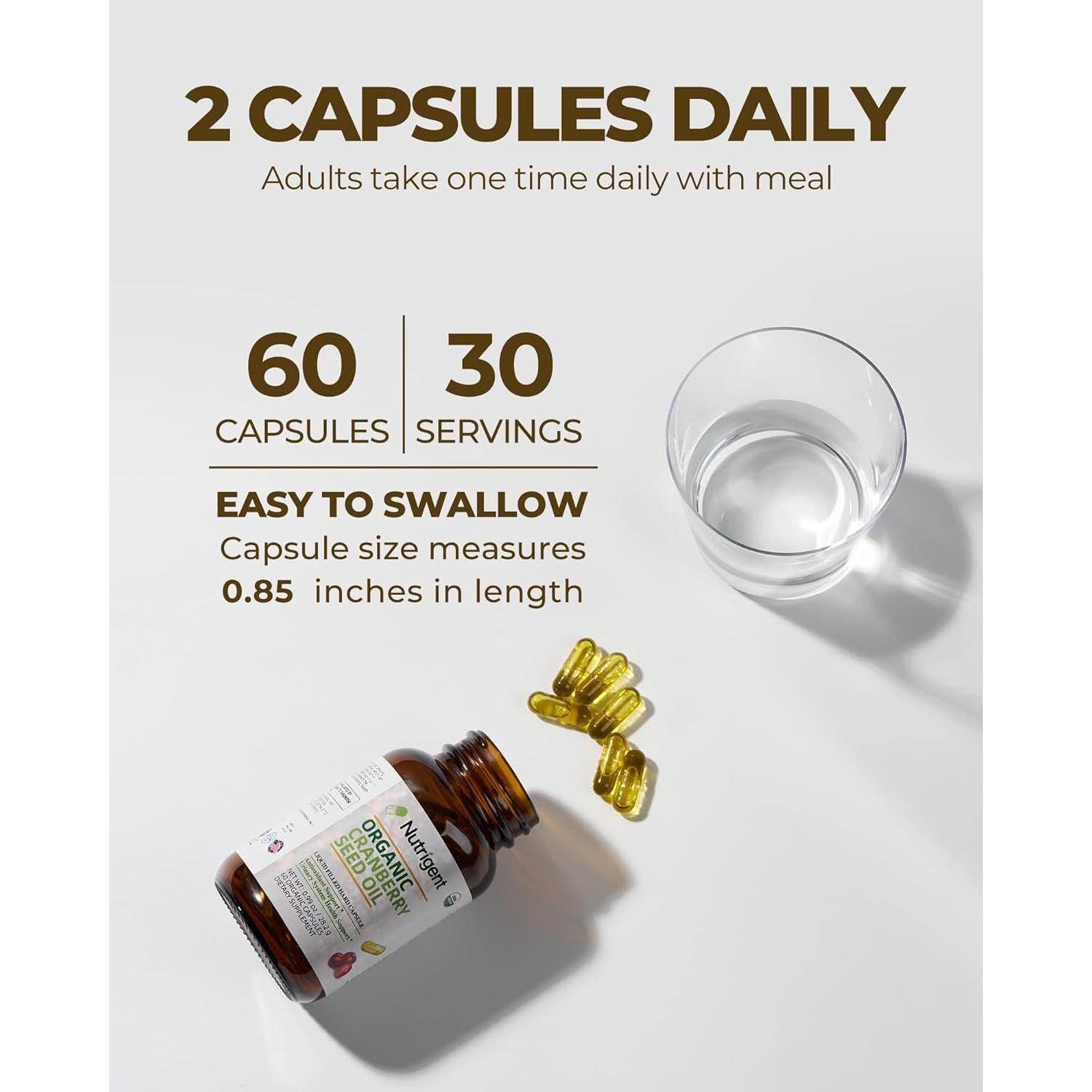 Aceite de Semilla de Arándano Orgánico Lefancaps 60 Cápsulas