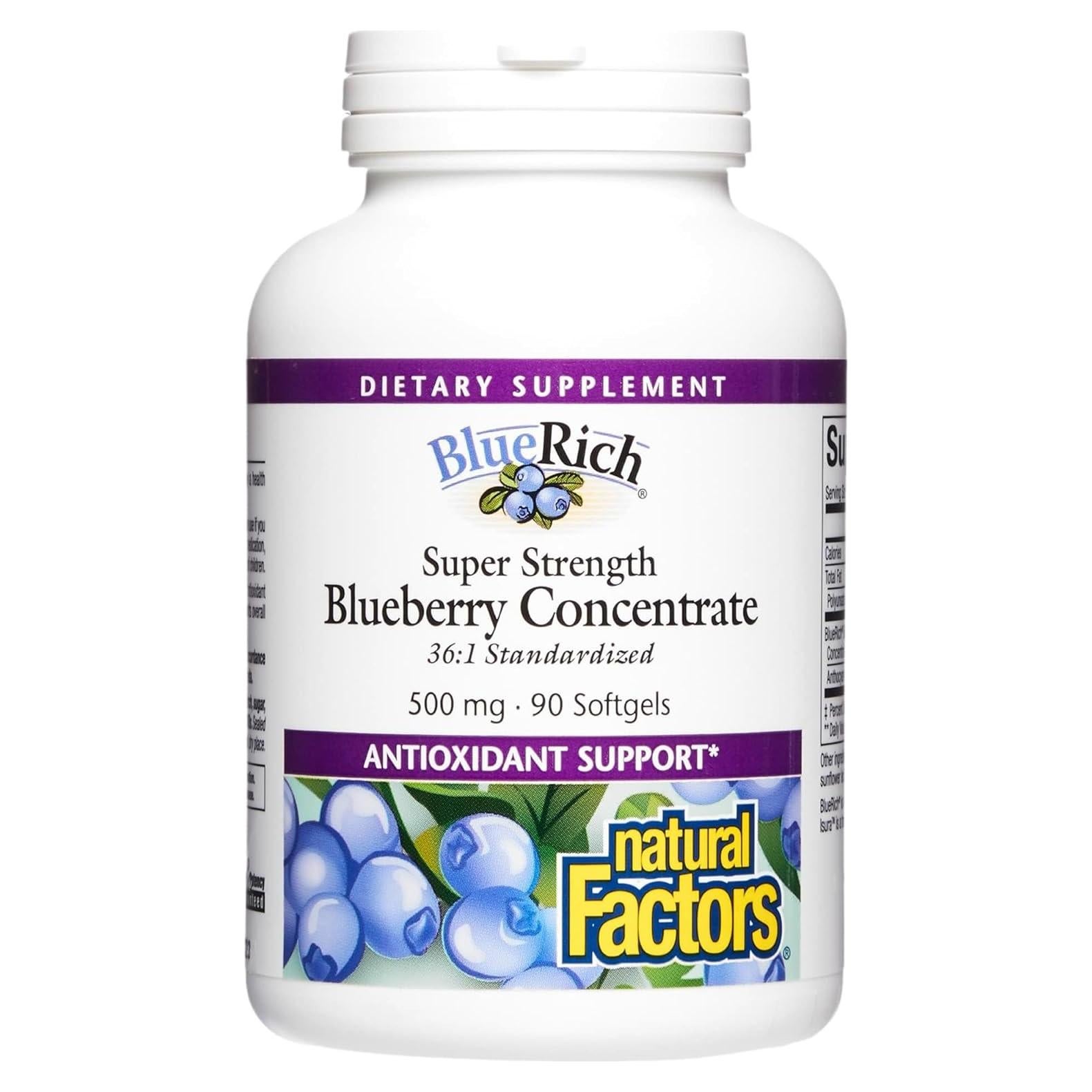 Concentrado de Arándano BlueRich 90 Gelatinas Blandas Antioxidantes