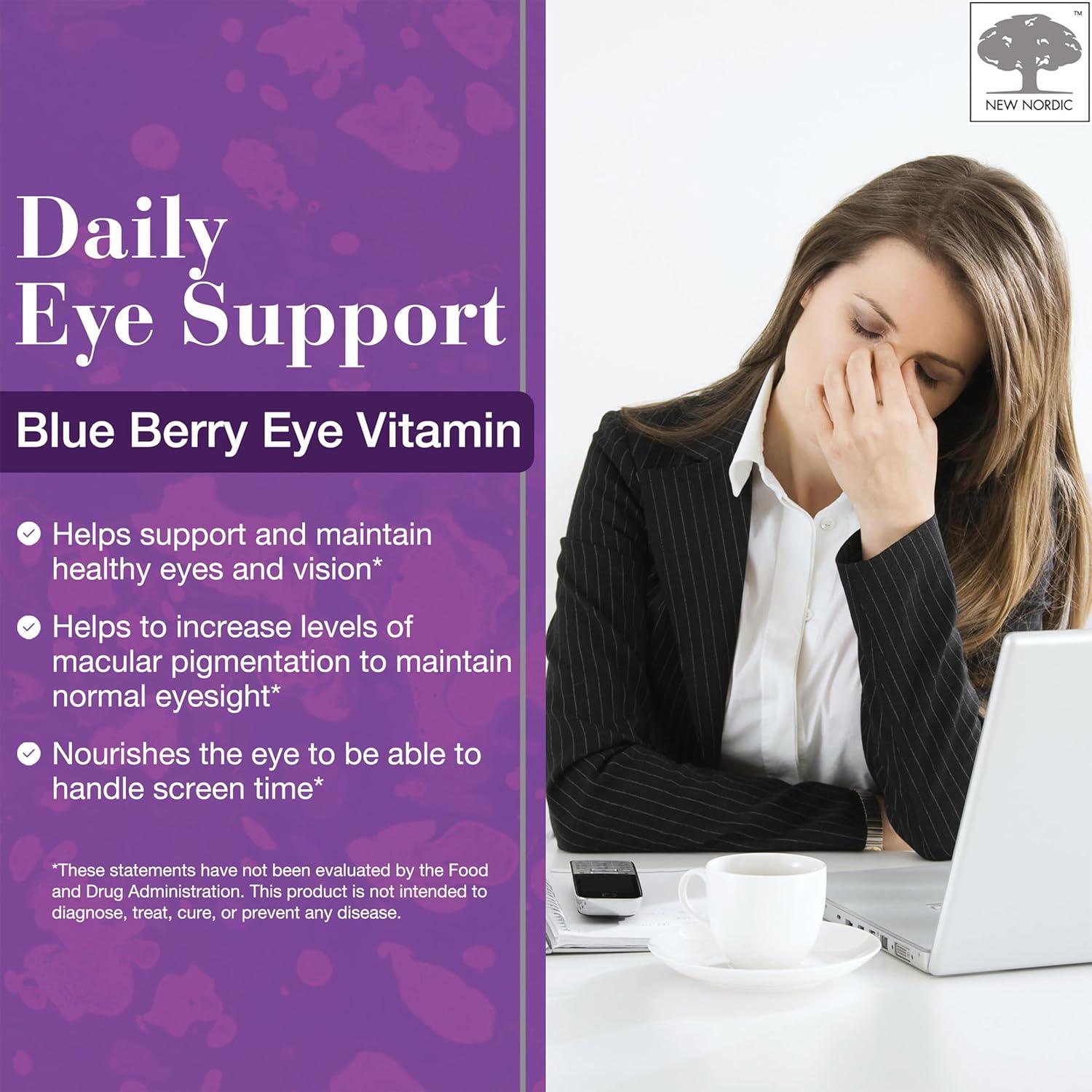 Suplemento Ocular New Nordic Arándano Azul 60 Tabletas