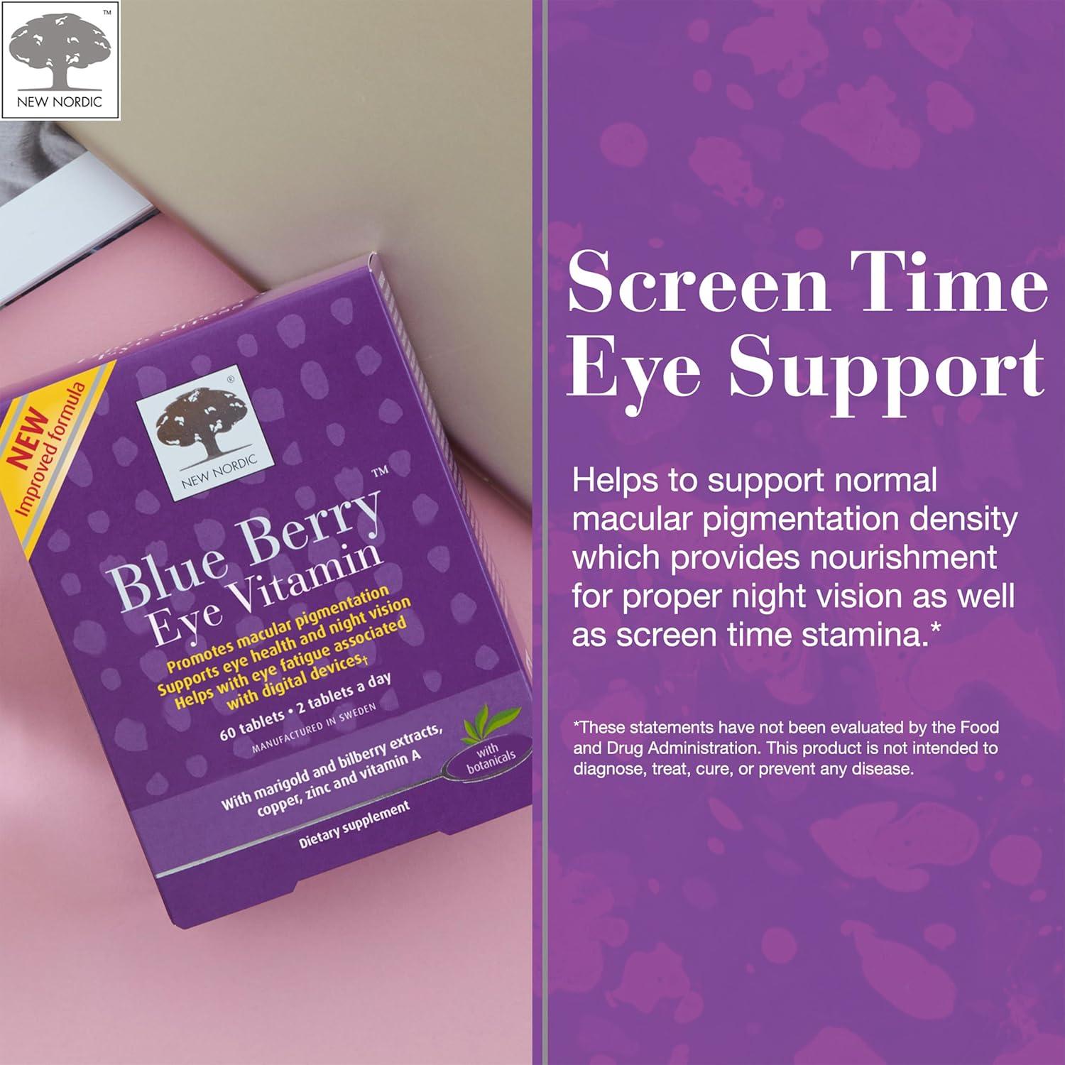 Suplemento Ocular New Nordic Arándano Azul 60 Tabletas