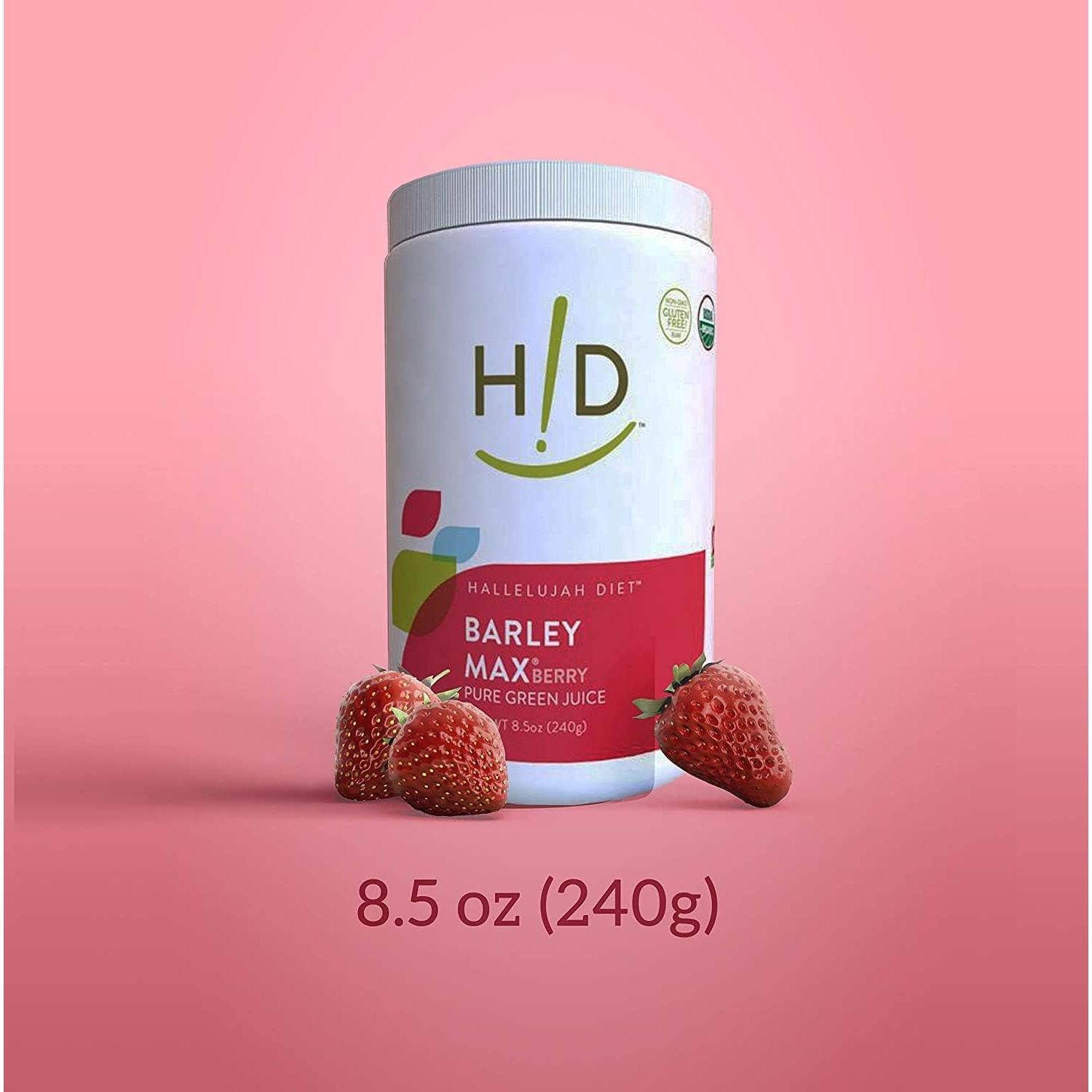 Hallelujah Diet BarleyMax Orgánico 240g - Polvo de Jugo Verde