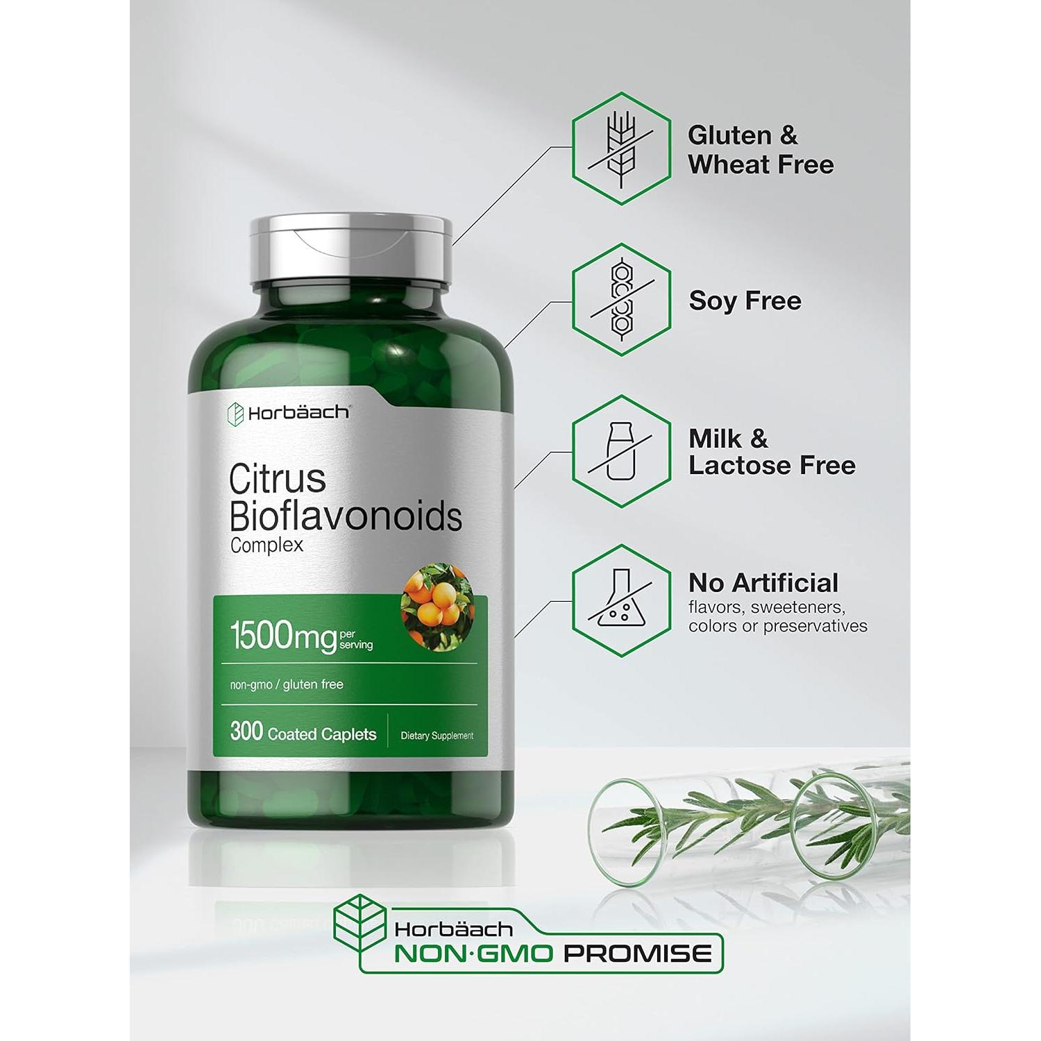 Suplemento Bioflavonoides Cítricos Horbäach 1500mg 300 Tabletas
