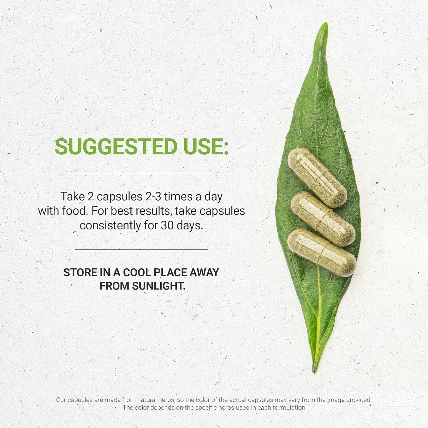 Cápsulas de Cleavers 800 mg Secretos de la Tribu 120 Unidades