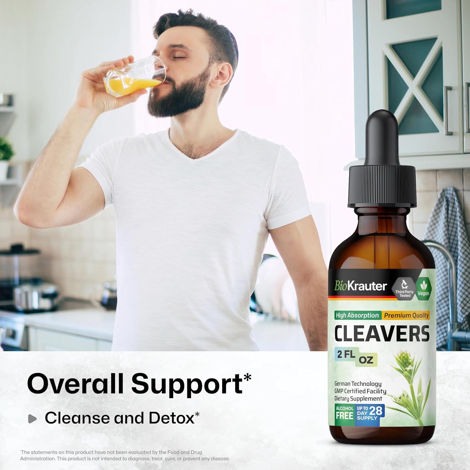 Tintura de Cleavers Bio Krauter 59 ml - Desintoxicación Vegana