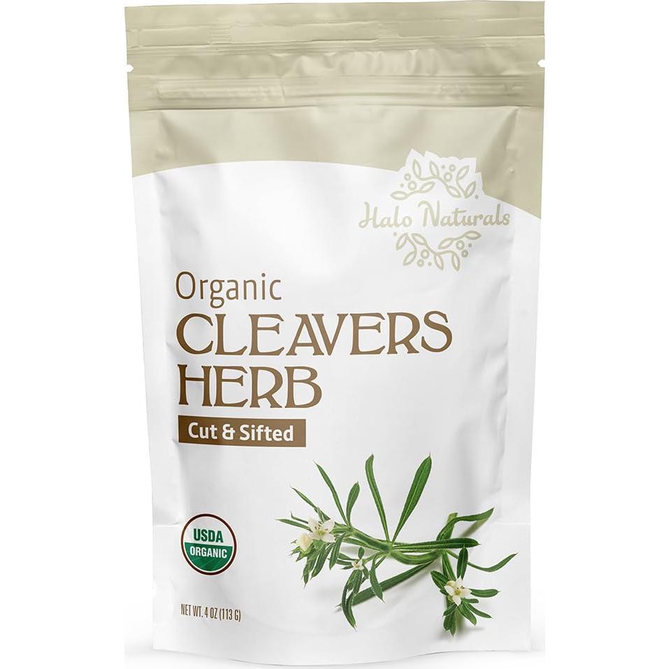 Hierba Cleavers Orgánica Halo Naturals 113g Certificada USDA