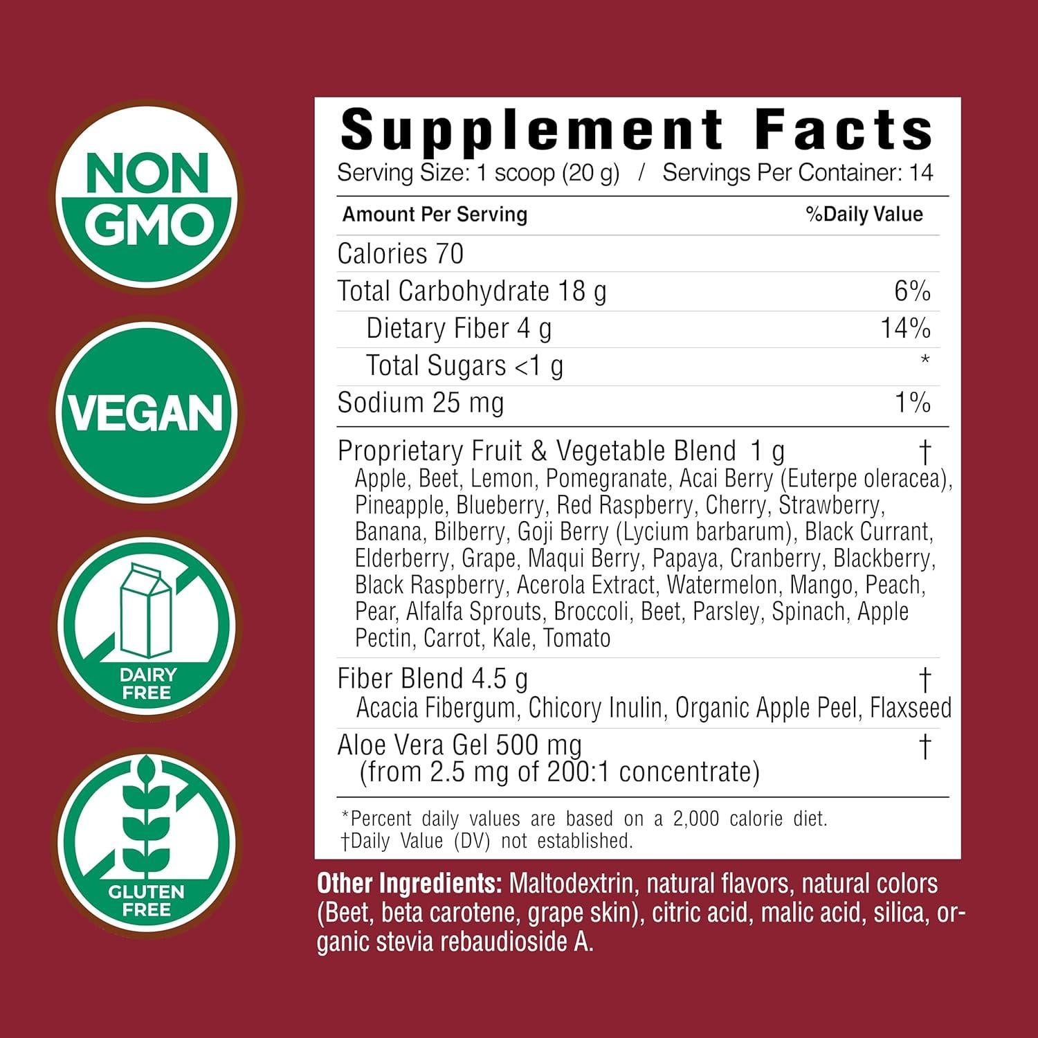 Country Farms Super Cleanse 280g - Mezcla en Polvo Detox 34 Frutas y Verduras