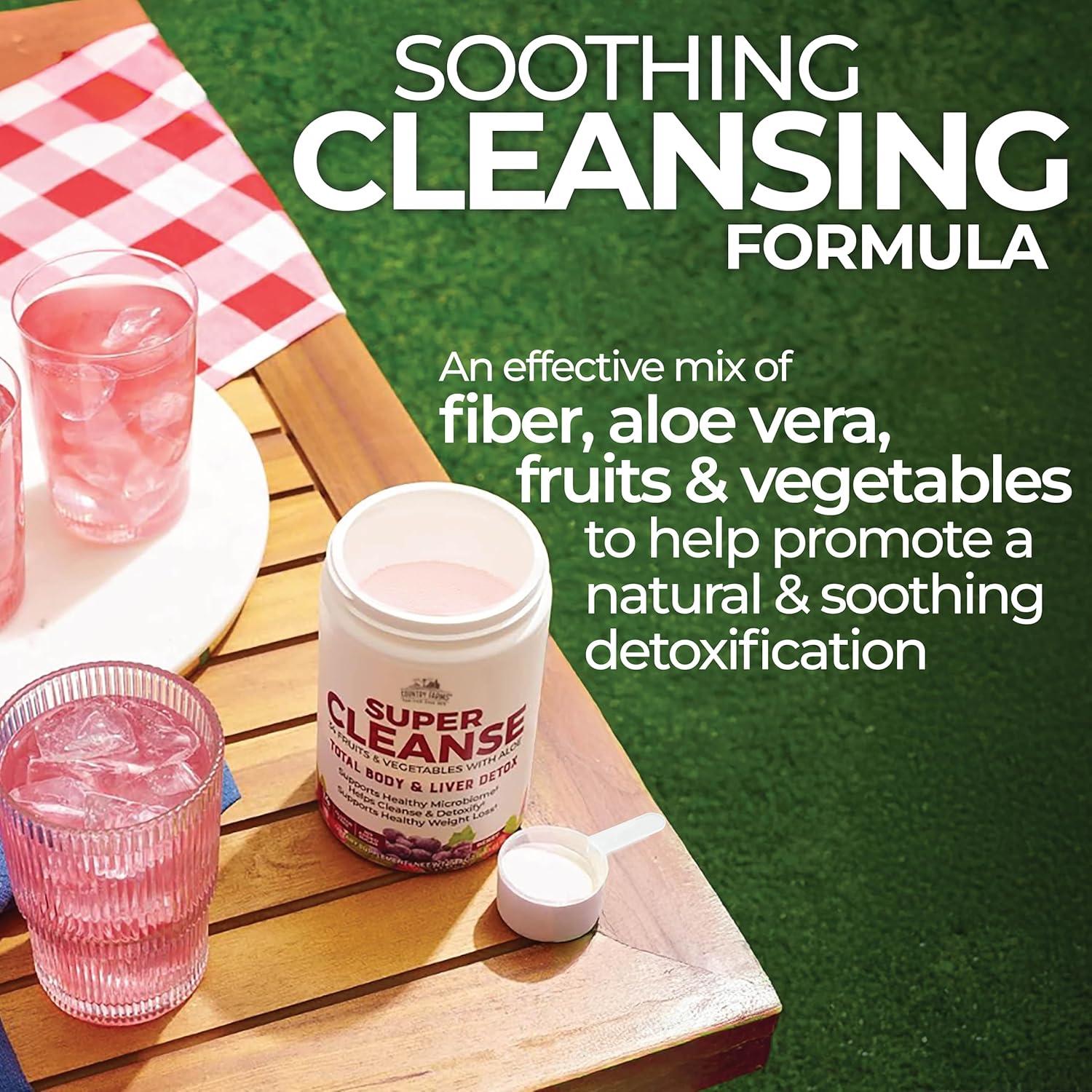 Country Farms Super Cleanse 280g - Mezcla en Polvo Detox 34 Frutas y Verduras