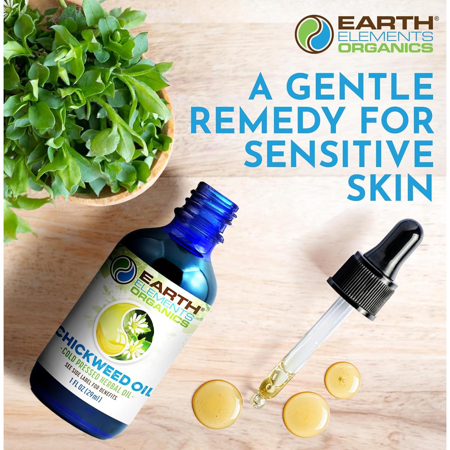 Aceite de Hierba de Pollo Orgánico Earth Elements 29.57 ml