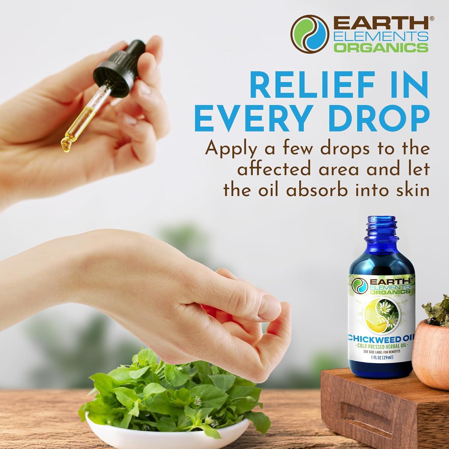Aceite de Hierba de Pollo Orgánico Earth Elements 29.57 ml