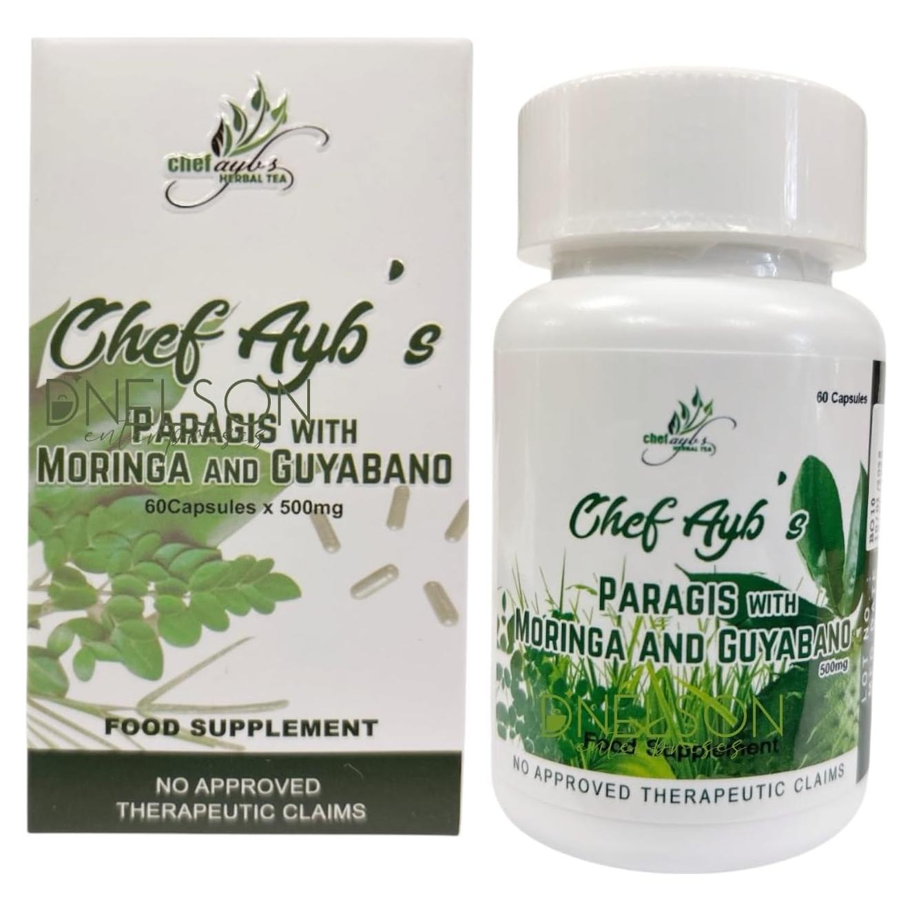 Suplemento Herbal Chef Ayb Paragis Moringa Guyabano 60 Cápsulas