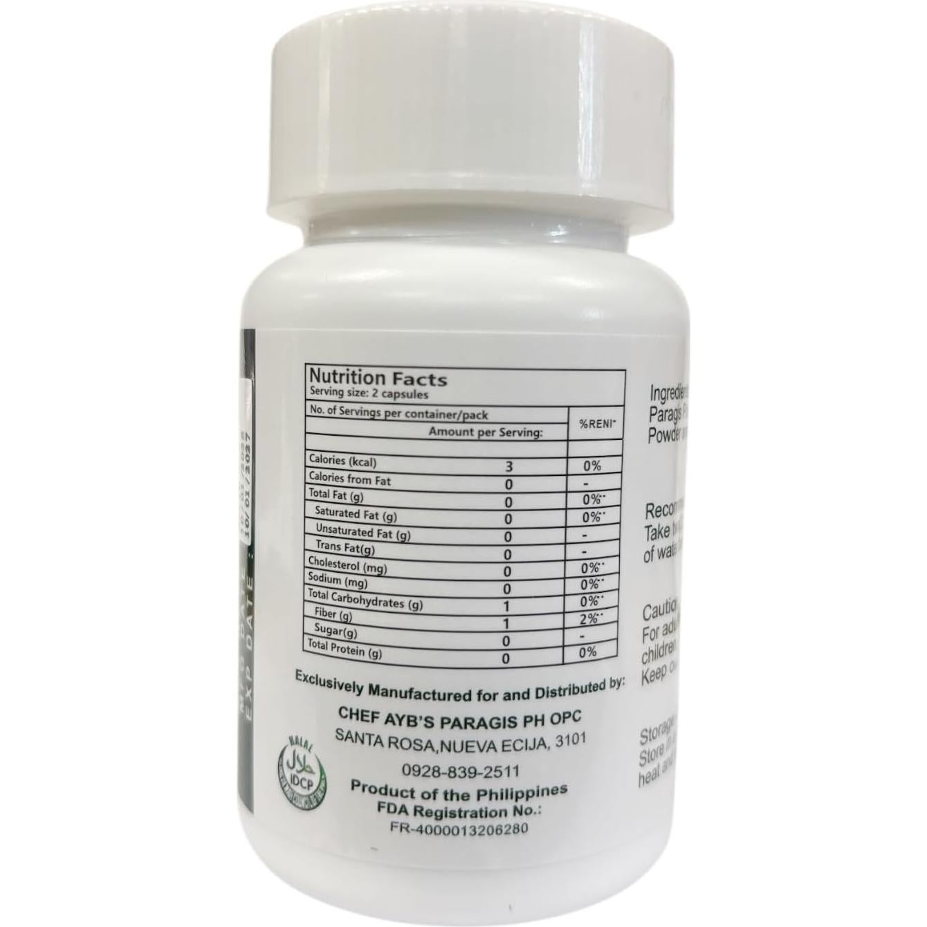 Suplemento Herbal Chef Ayb Paragis Moringa Guyabano 60 Cápsulas