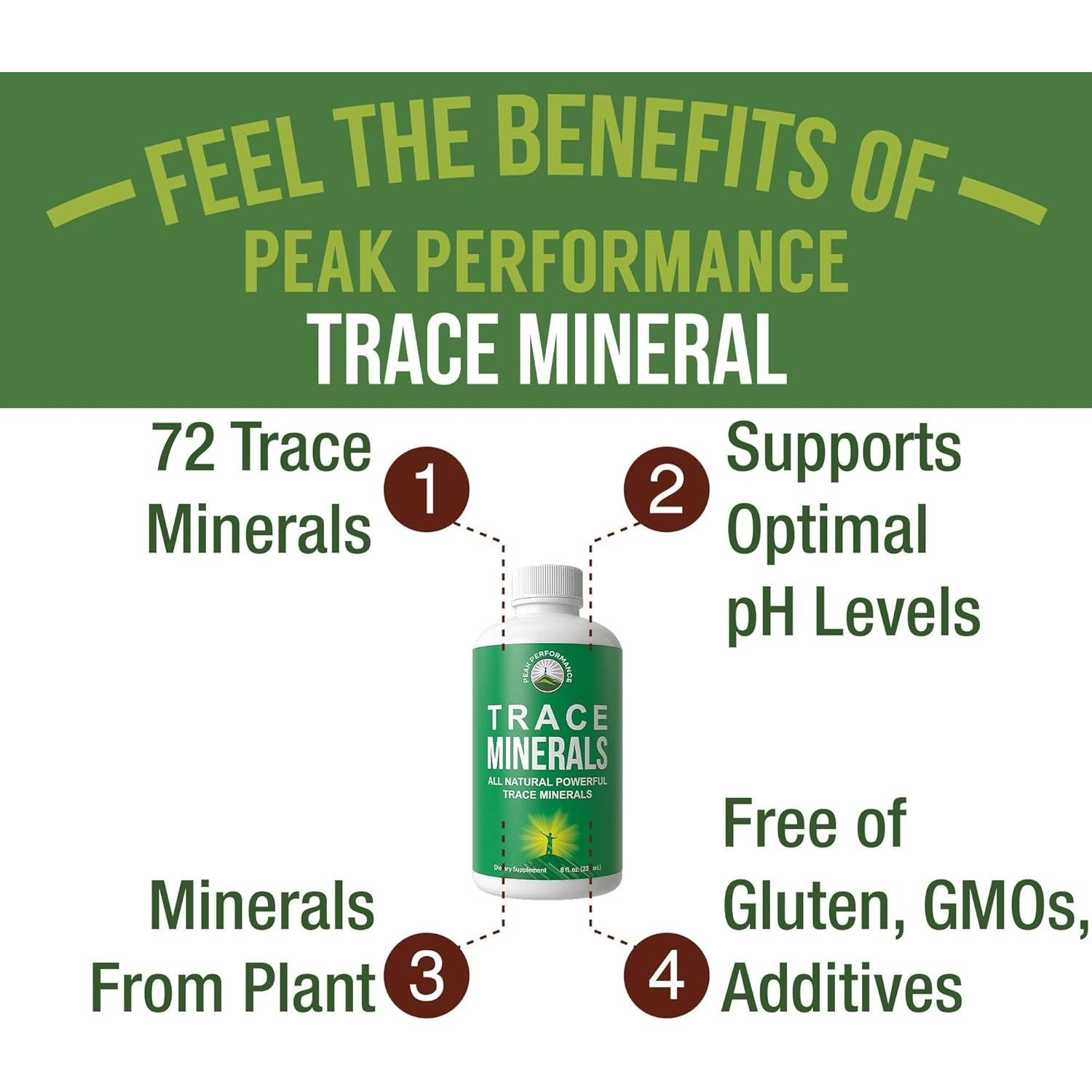 Gotas Minerales Traza Peak Performance 72 Minerales 272g