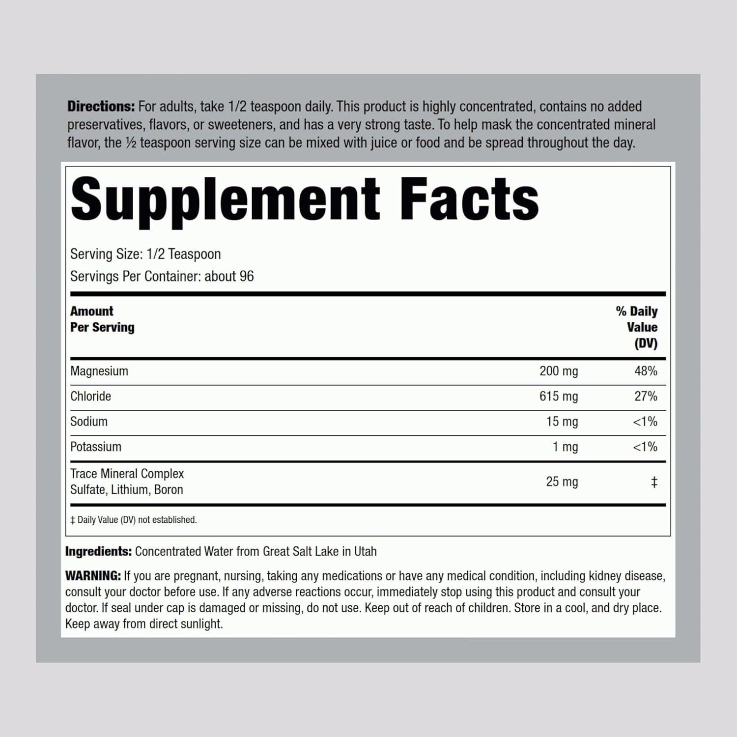 Suplemento Mineral Traza Líquido Piping Rock 236.6 ml - No GMO