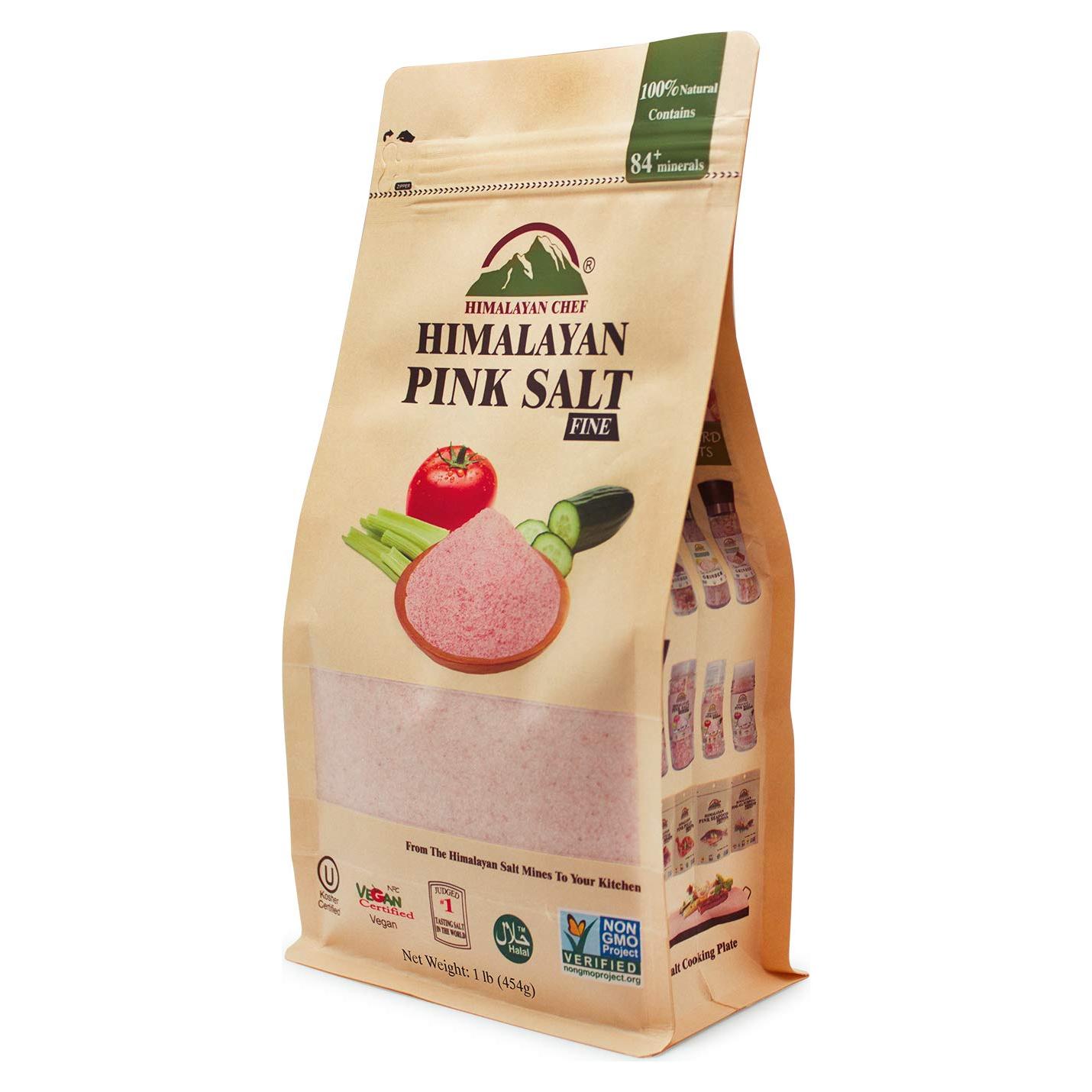 Sal Rosa del Himalaya Chef Fina 453g - Natural y Kosher