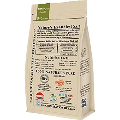 Sal Rosa del Himalaya Chef Fina 453g - Natural y Kosher