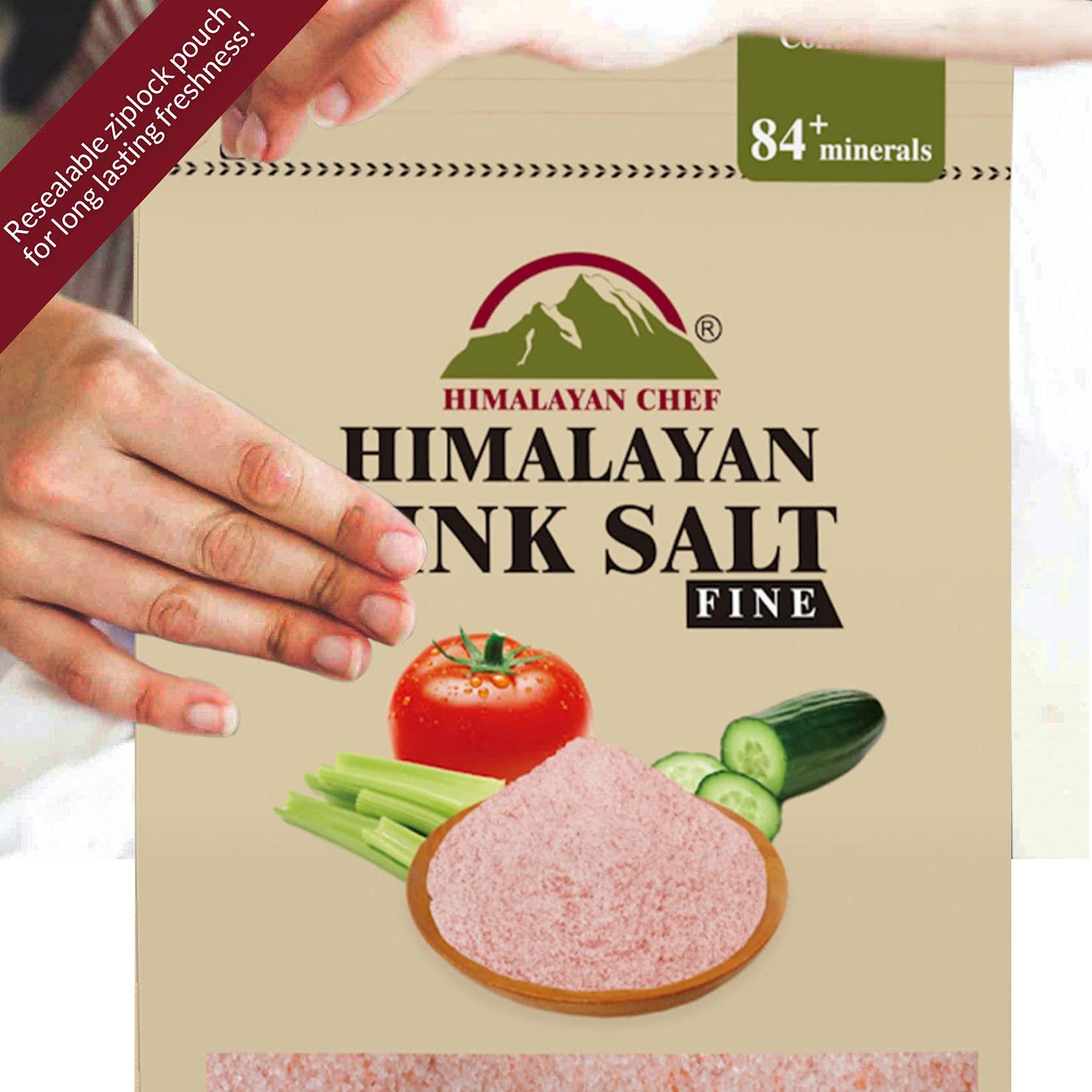 Sal Rosa del Himalaya Chef Fina 453g - Natural y Kosher