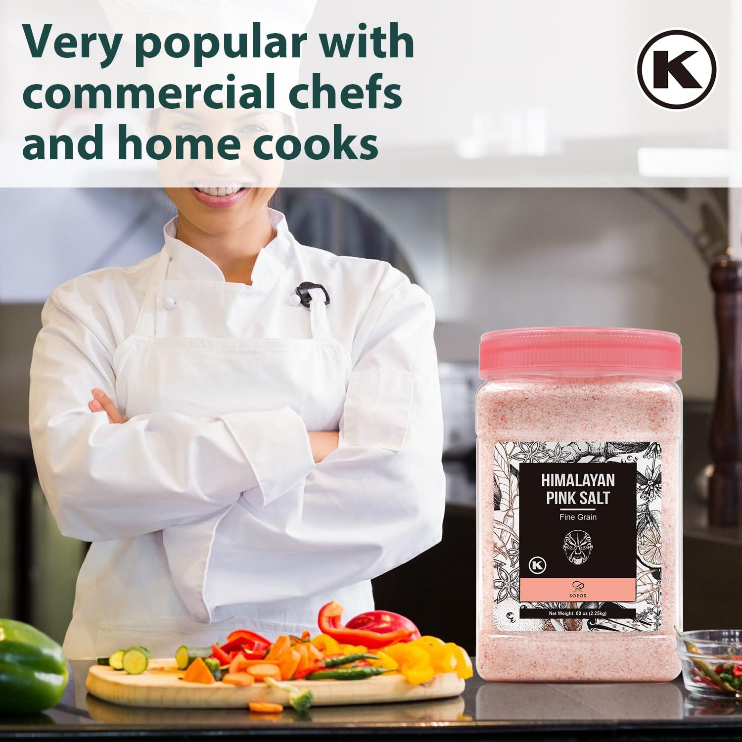 Sal Rosa del Himalaya Soeos Grano Fino 2268g Sin Aditivos