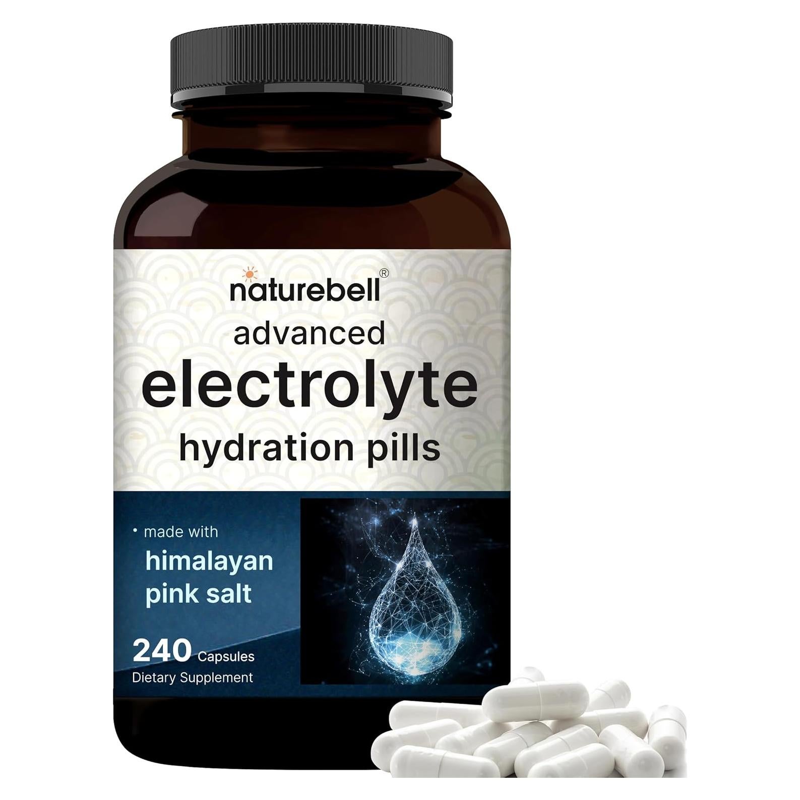 Píldoras de Electrolitos NatureBell 240 Cápsulas Sin Sabor