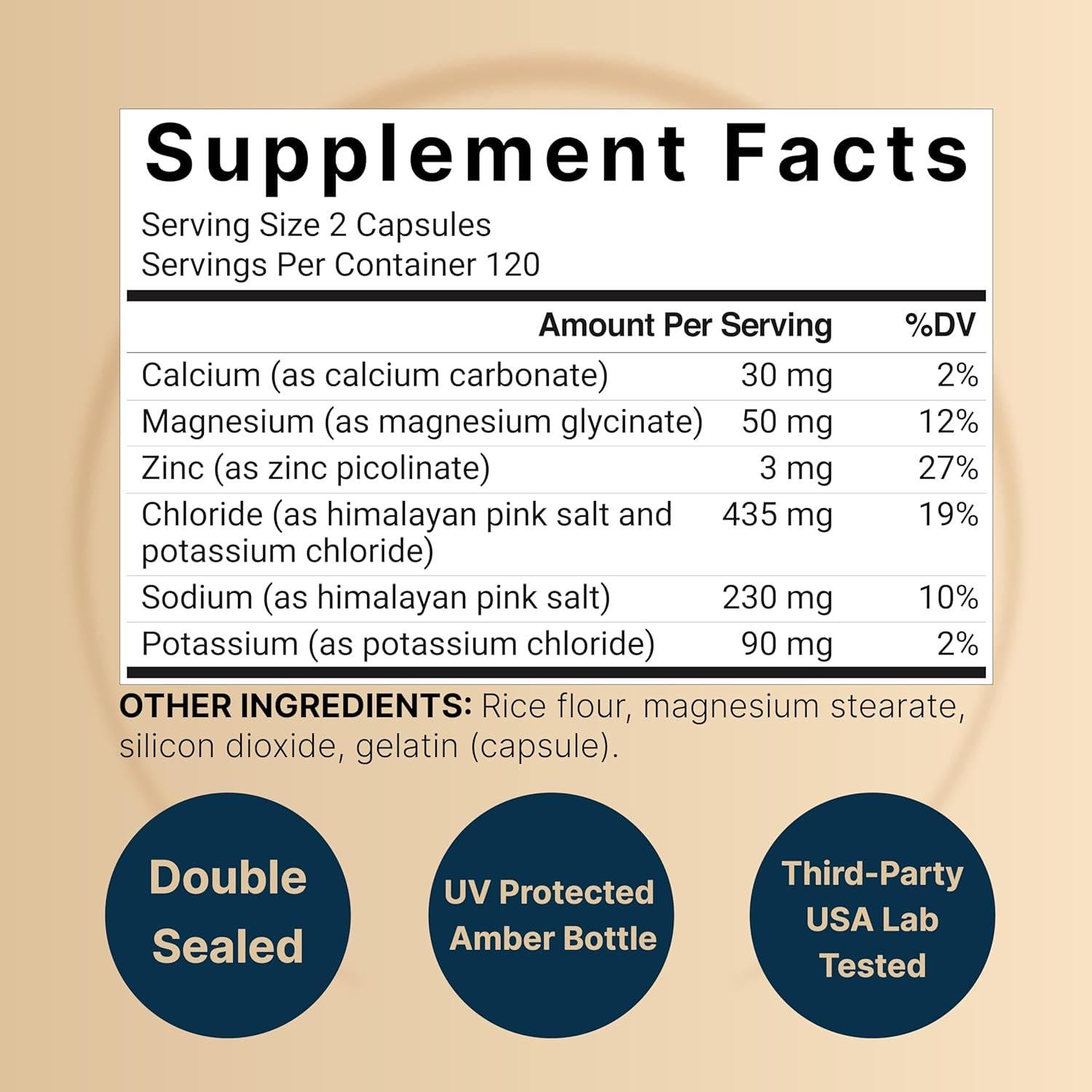 Píldoras de Electrolitos NatureBell 240 Cápsulas Sin Sabor