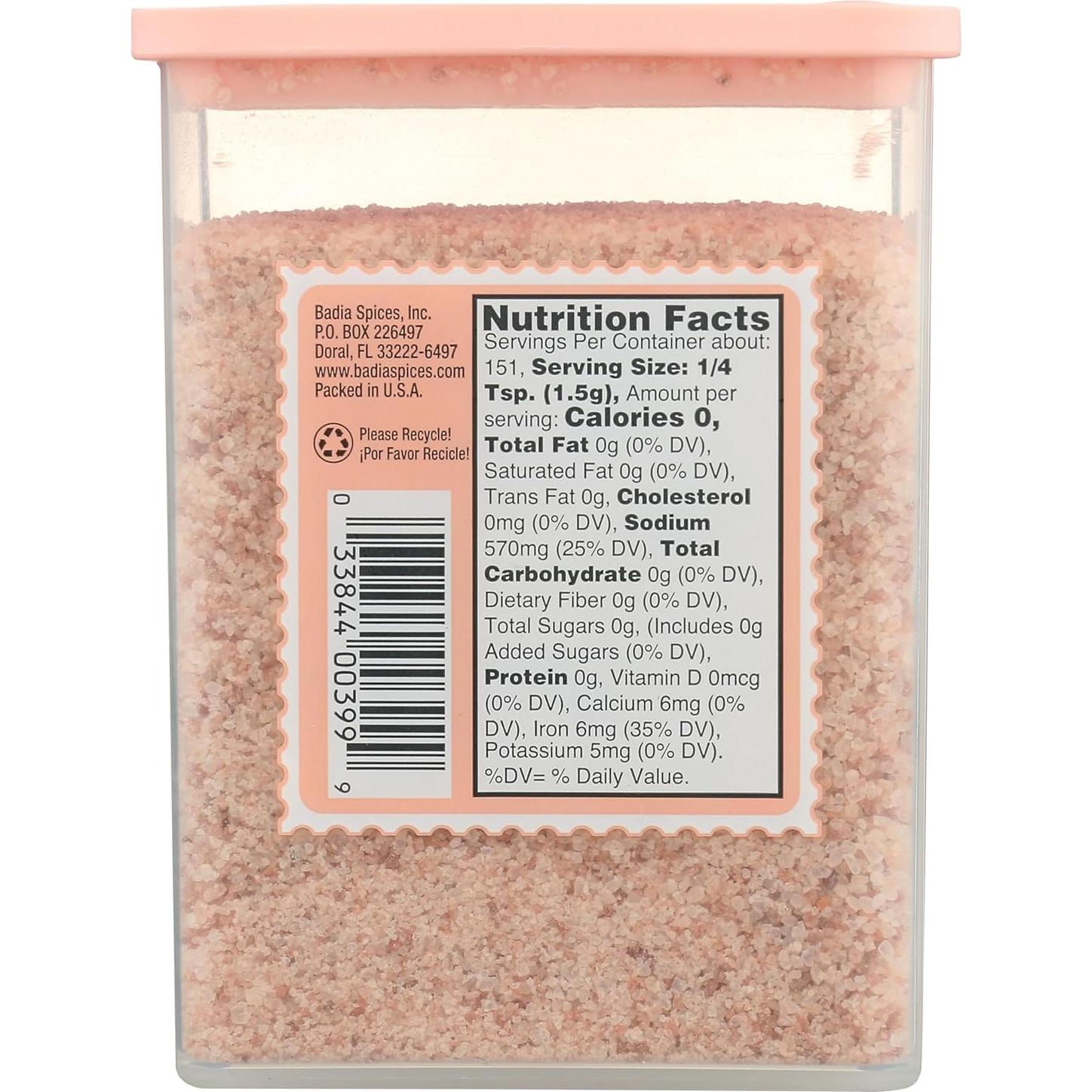 Sal Rosa del Himalaya Badia 226.8g - Natural y Rico en Minerales