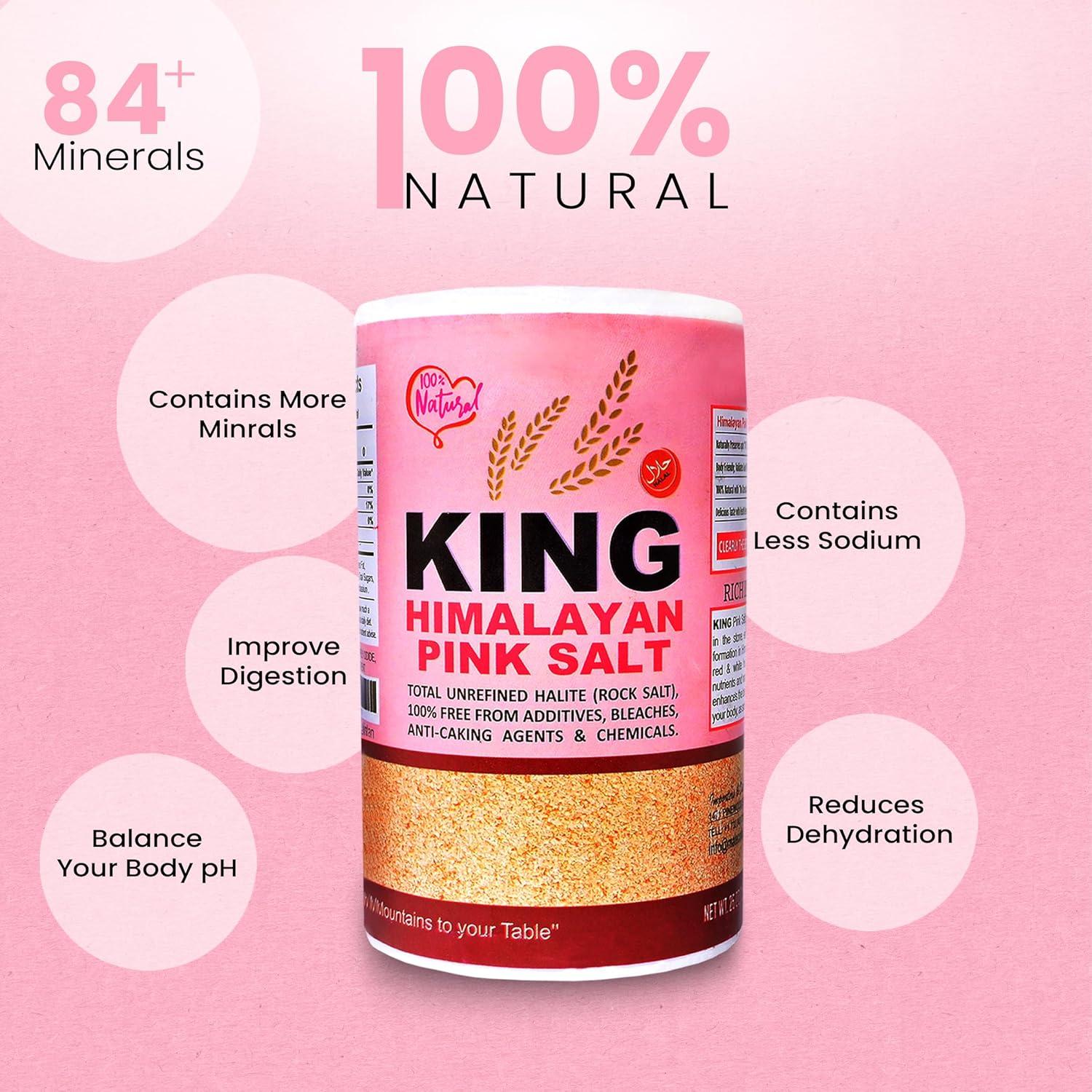 Sal de Himalaya Rosa Fina Orgánica King 737g - Rica en Minerales