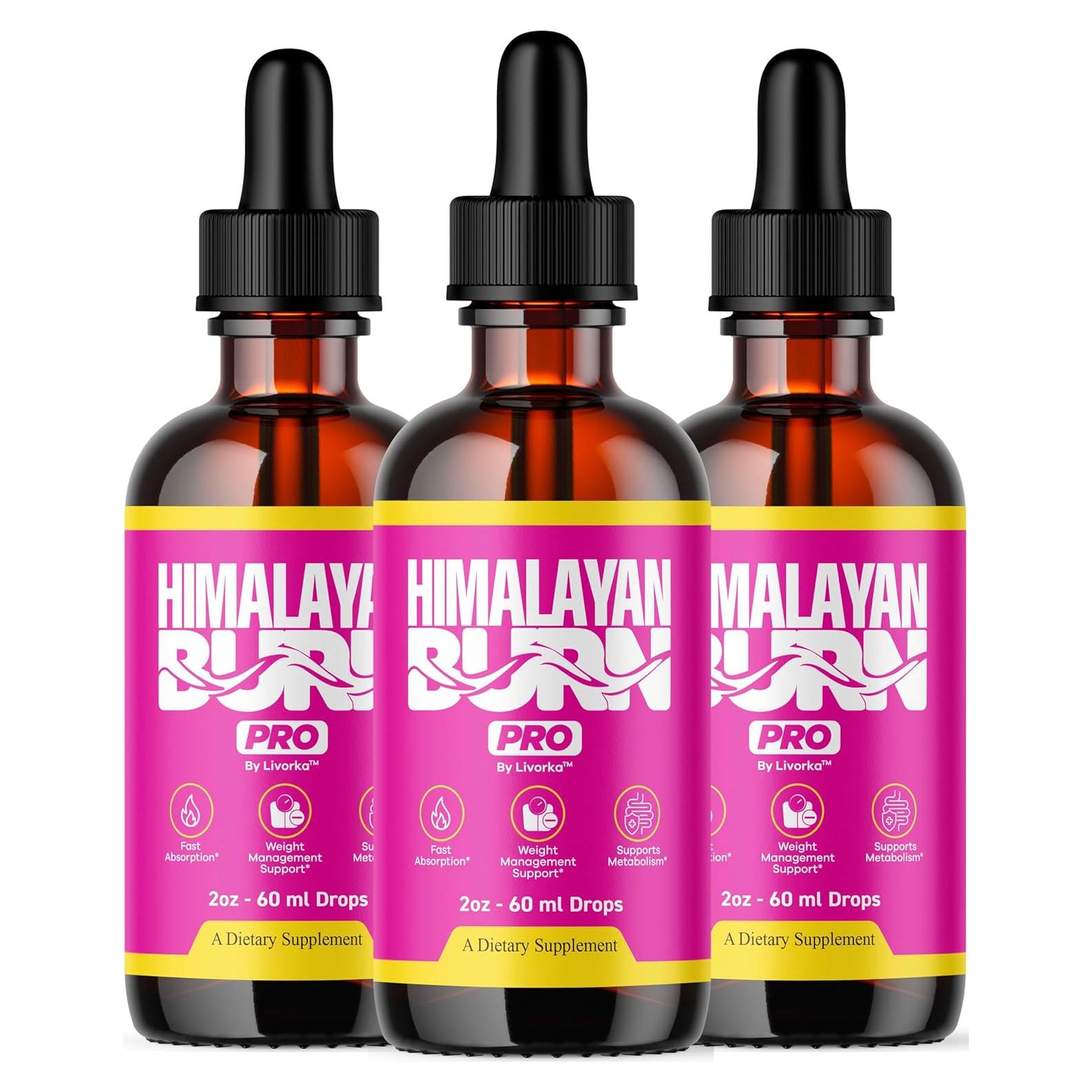 Gotas Pro Quema Himalaya - Suplemento Líquido Vegano 3 Botellas