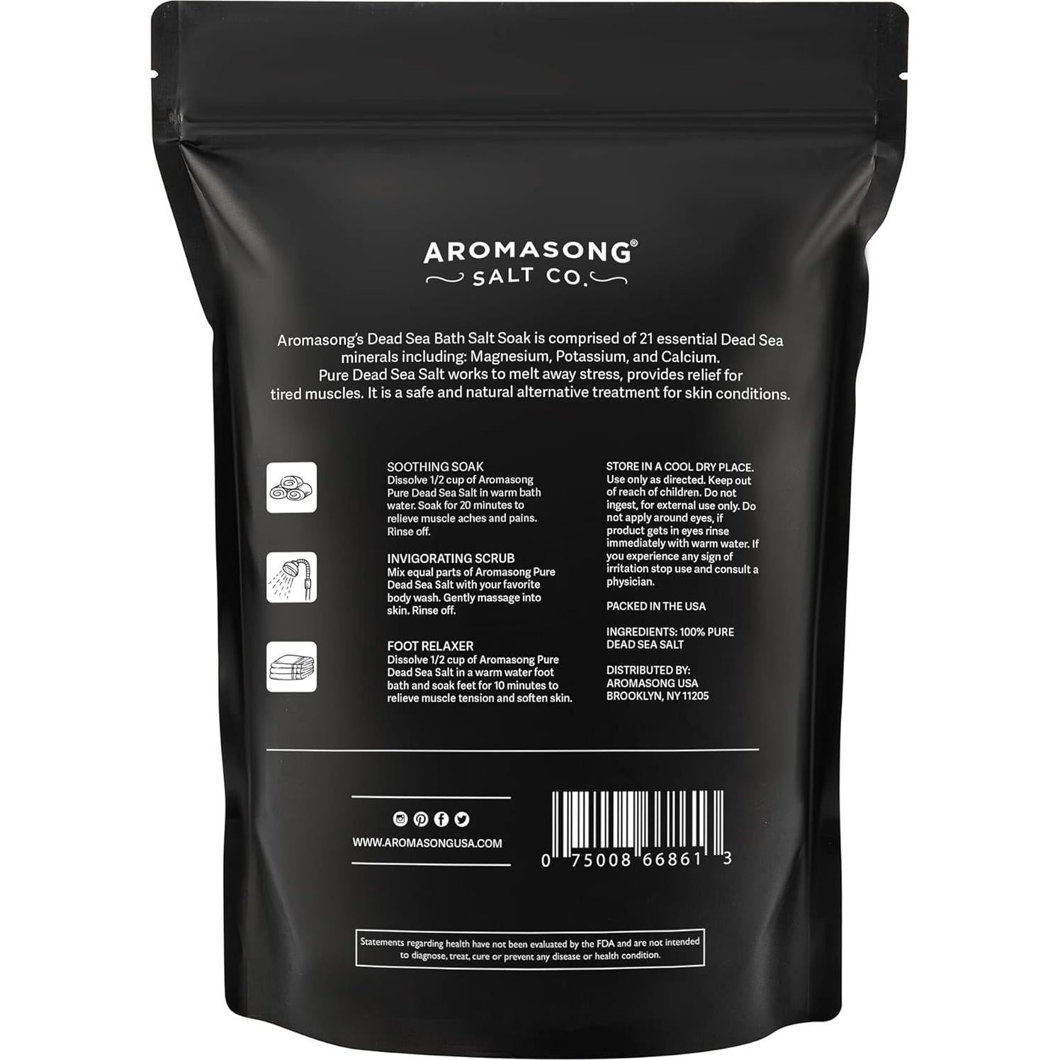 Sal de Baño del Mar Muerto Aromasong 400g - 100% Natural